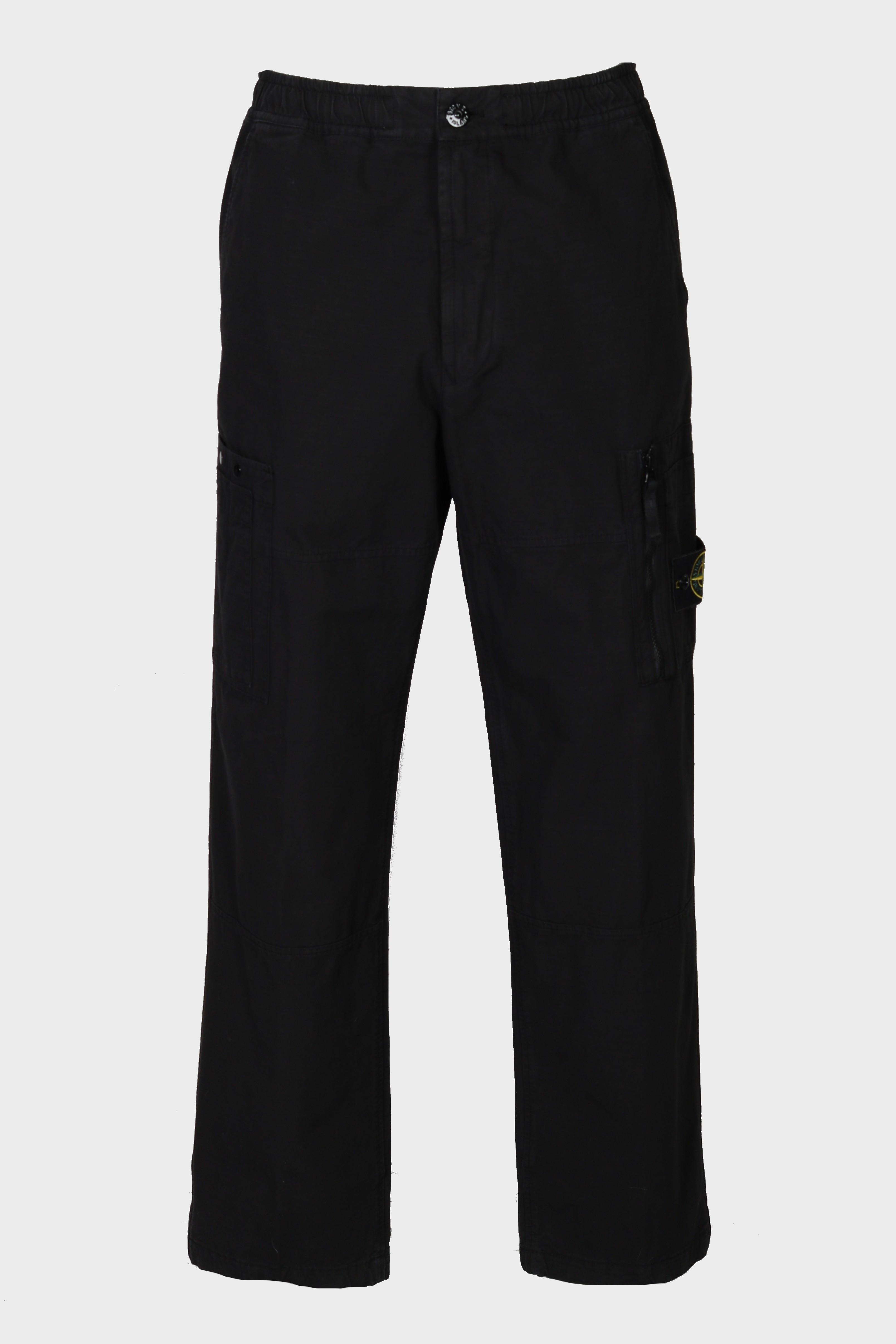 STONE ISLAND Loose Fit Ripstop Pant in Black 36