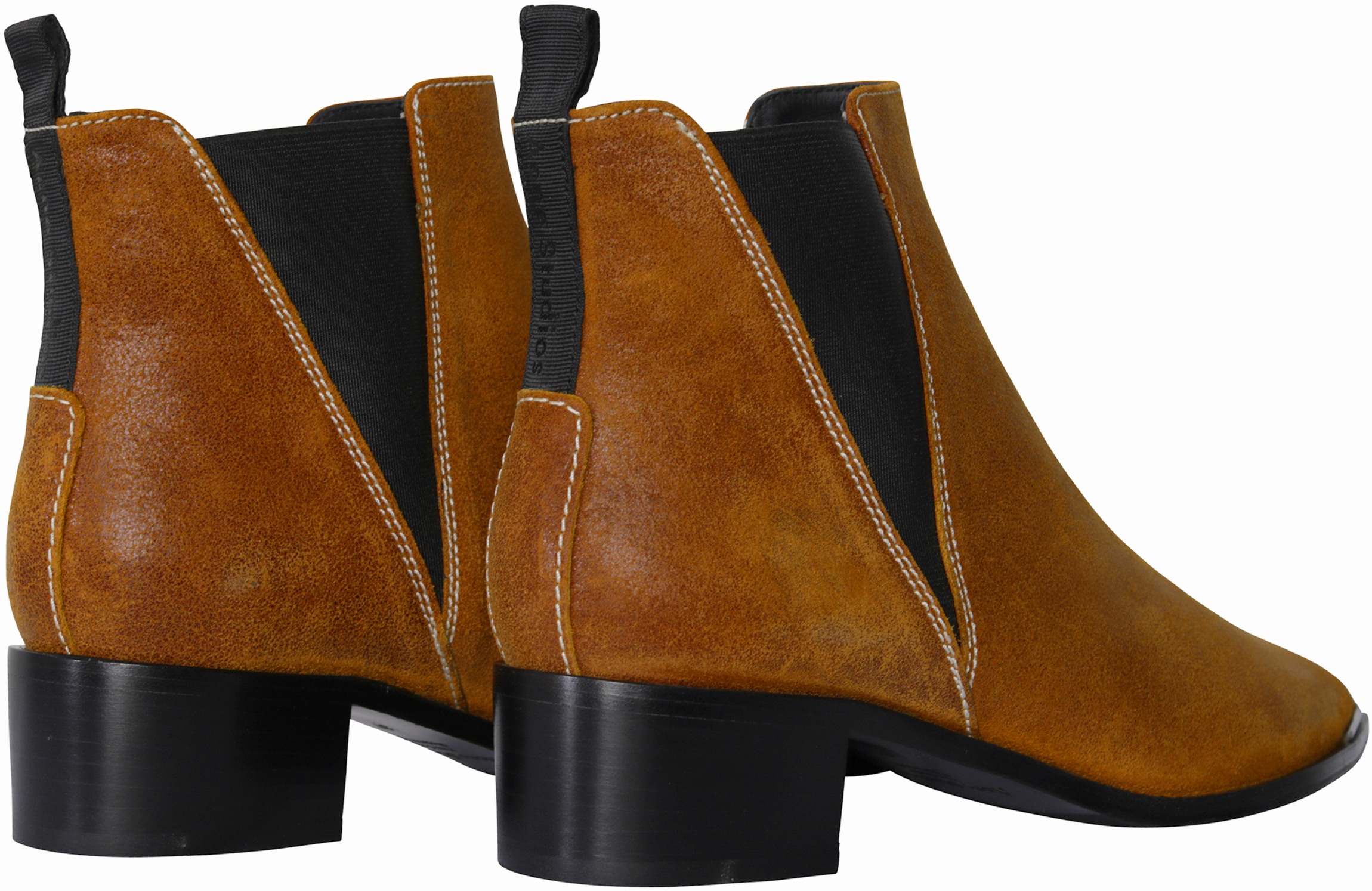 acne studios boots jensen waxed cognac 39