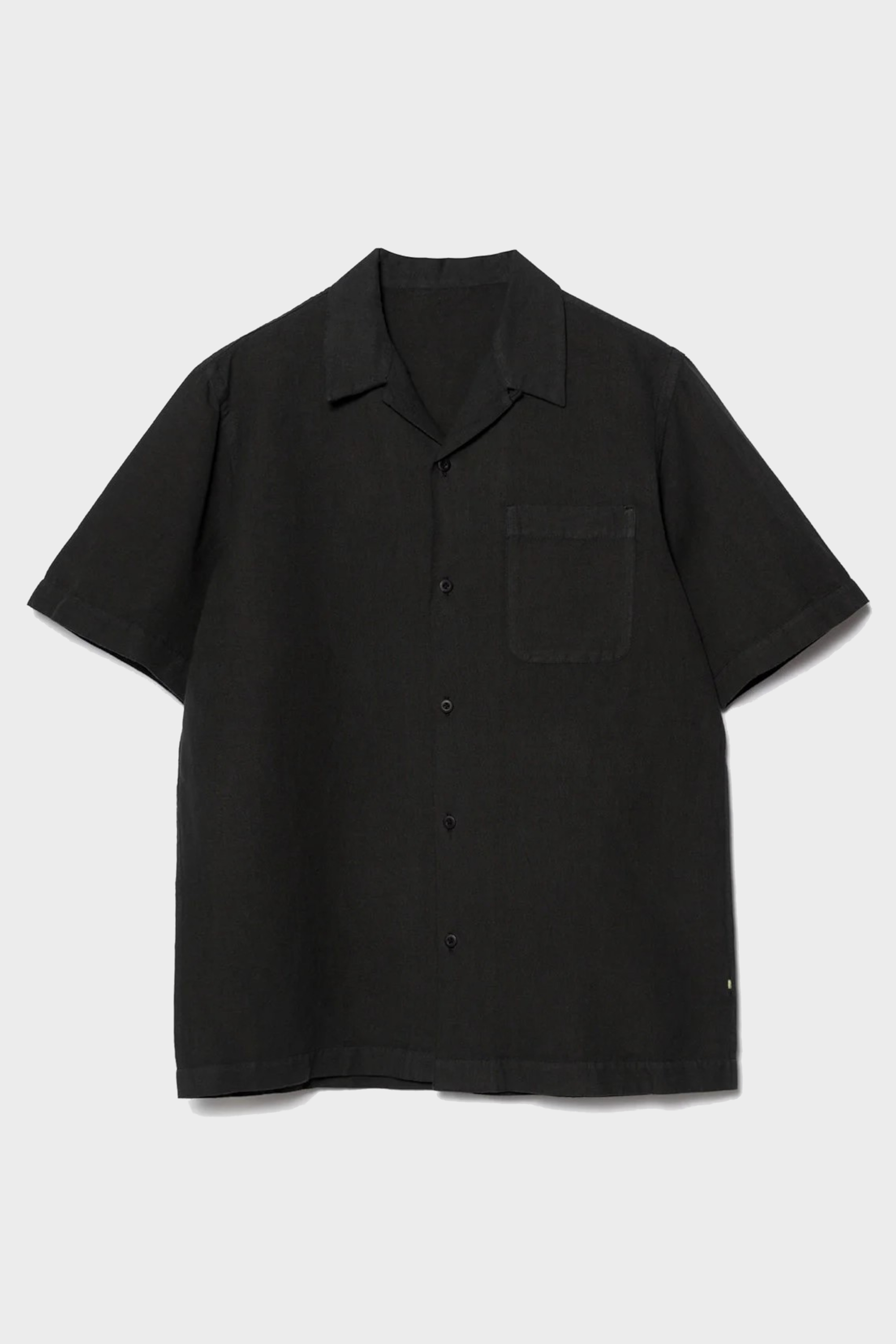 MAHARISHI 5211 Hemp Camp Collar Shirt in Black MAHARISHI 5211 Hemp Camp Collar Shirt in Black