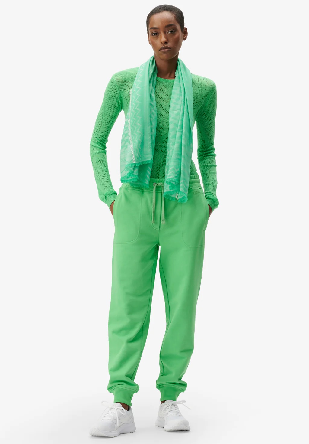 LALA BERLIN Scarf Arian in Light Apple Green