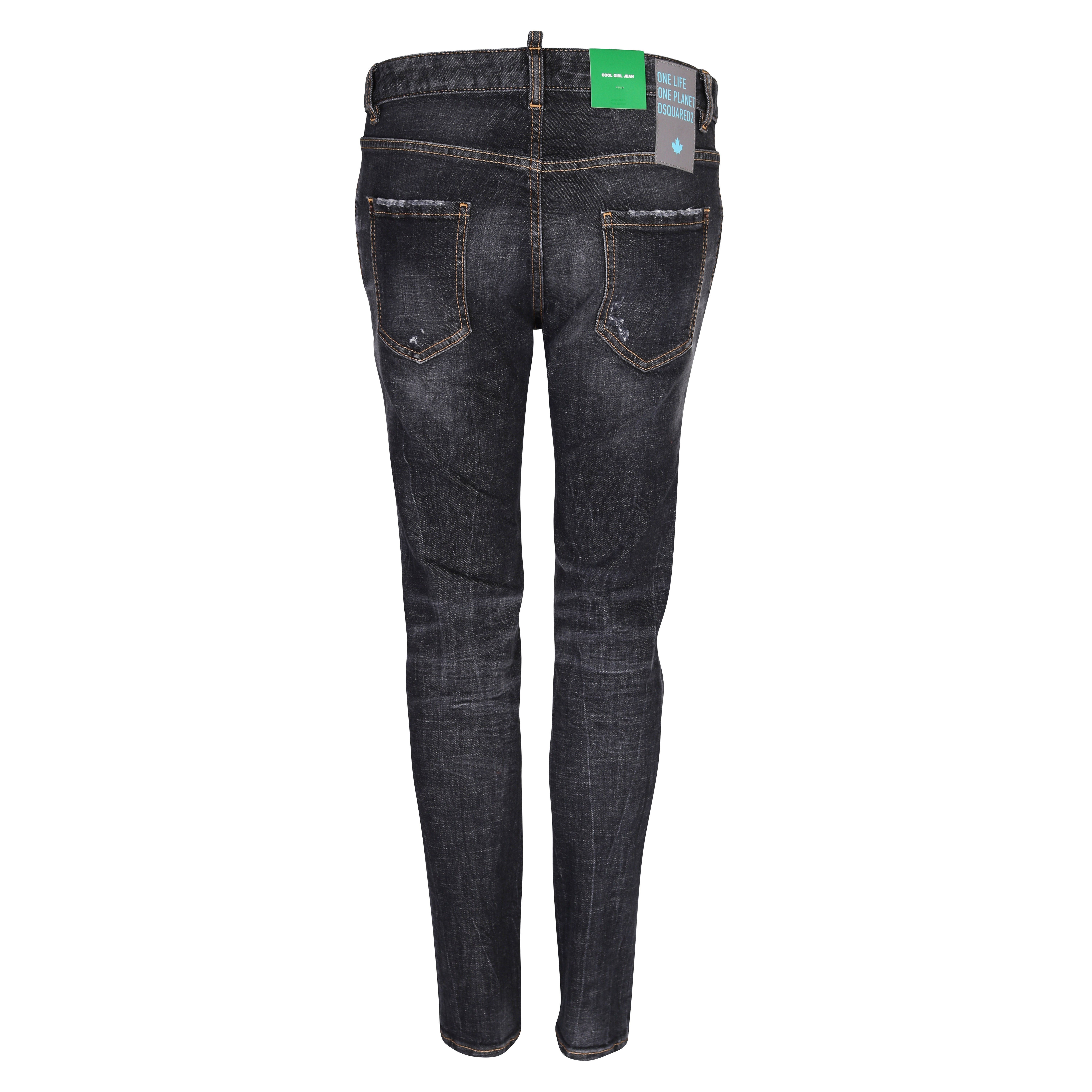 DSQUARED2 Green Label Cool Girl Jeans in Washed Black IT 38 / DE 32