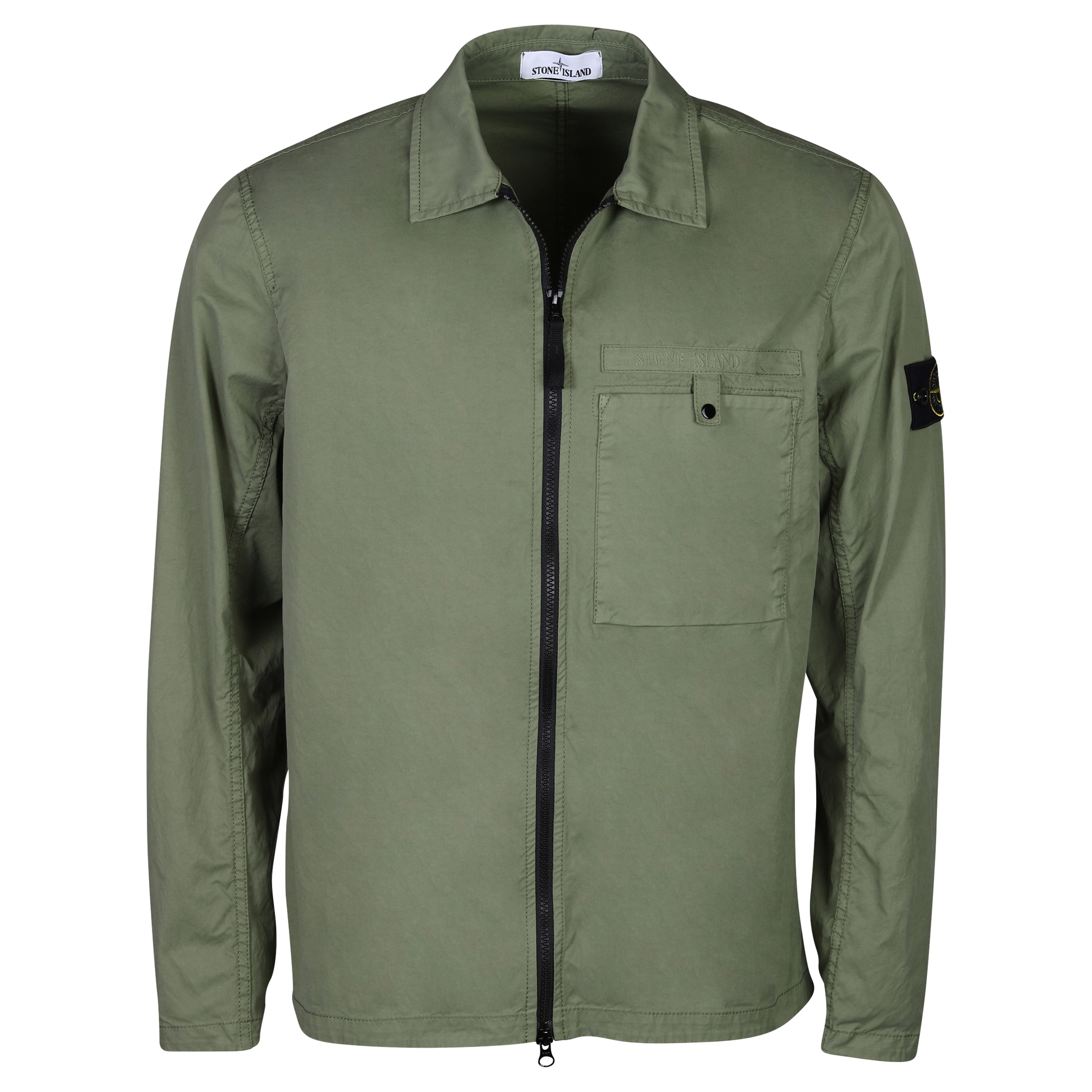 Stone Island Cotton Overshirt in Olive