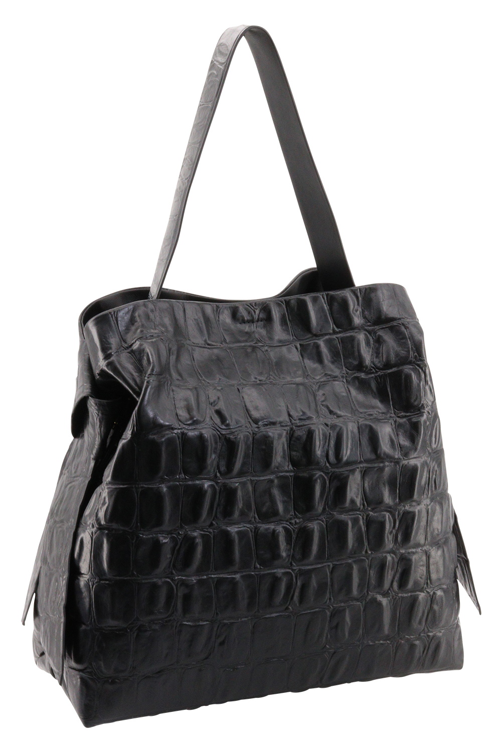 Acne Studios Bag Musubi Maxi Croco Black