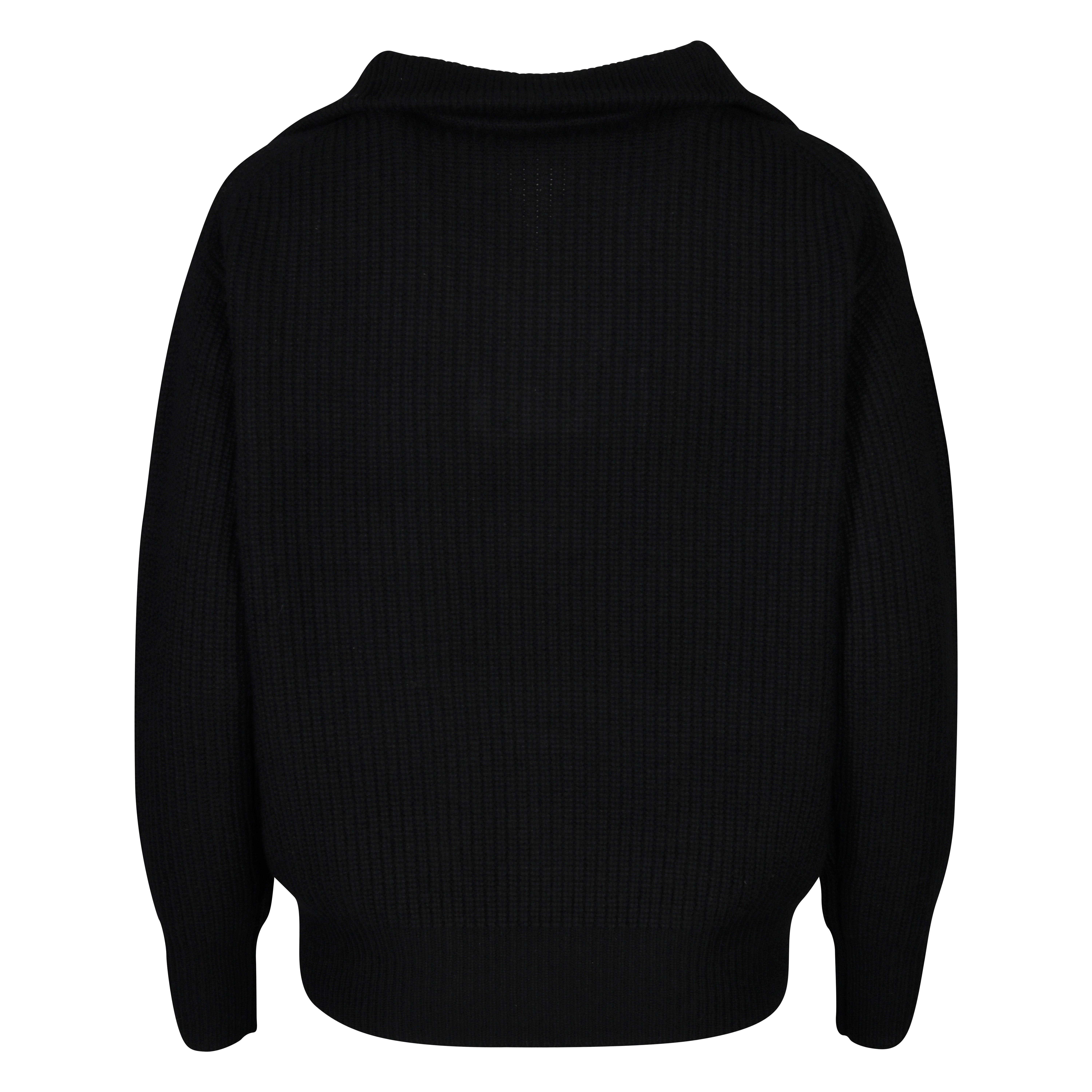 Nili Lotan Hester Half Zip Cashmere Sweater in Black S