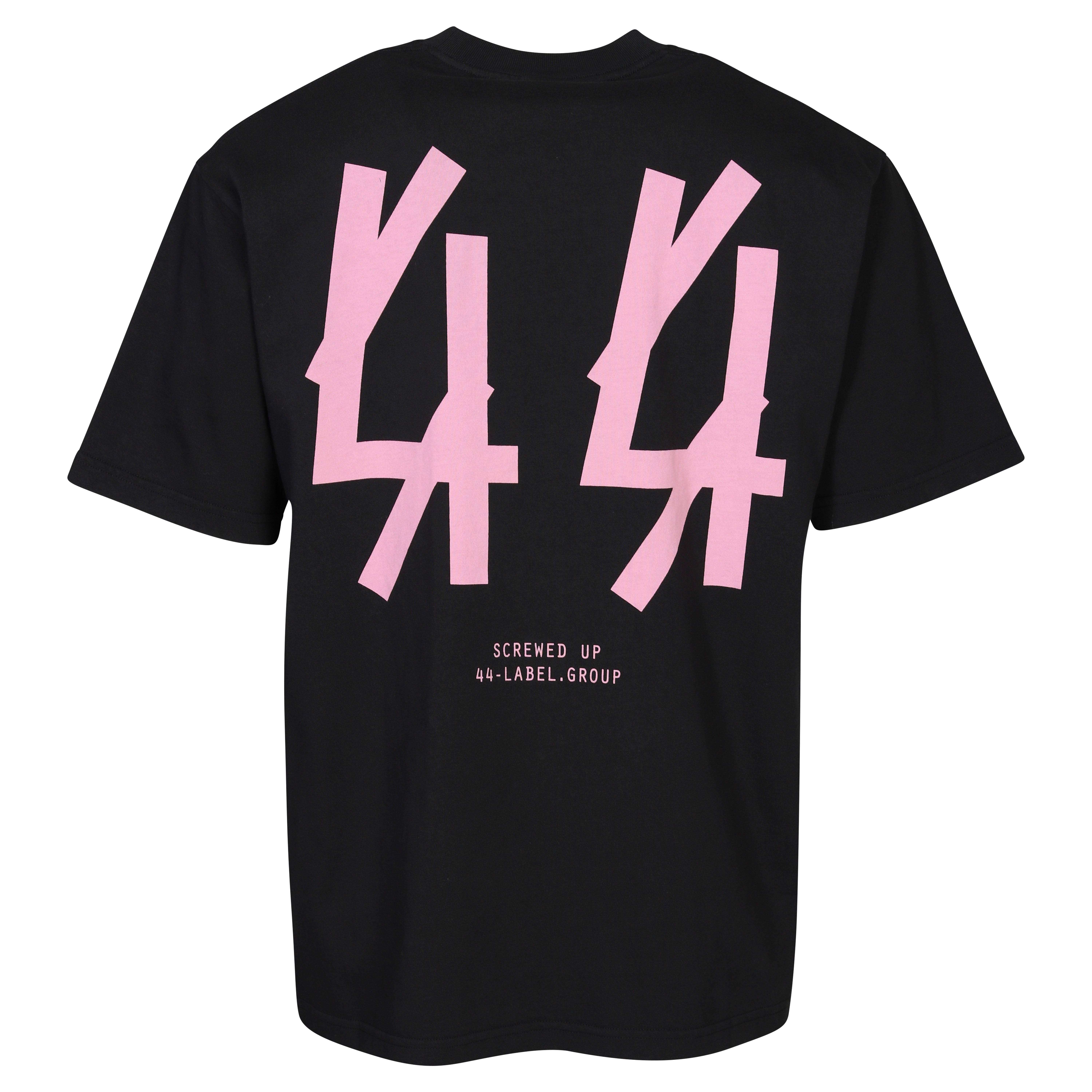 44 Label Group Original T-Shirt in Black/Pink Backprint