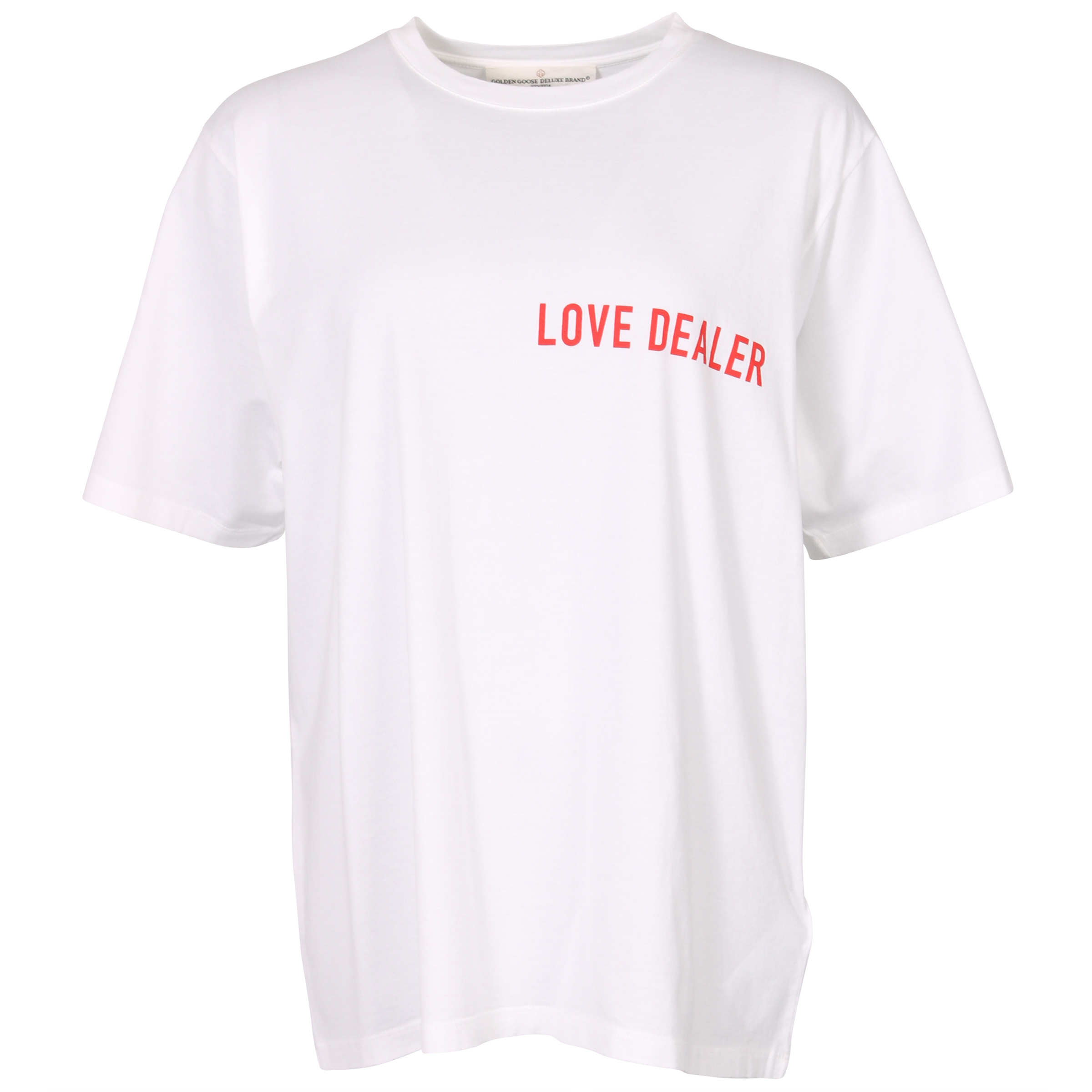 GOLDEN GOOSE T-SHIRT WHITE RED