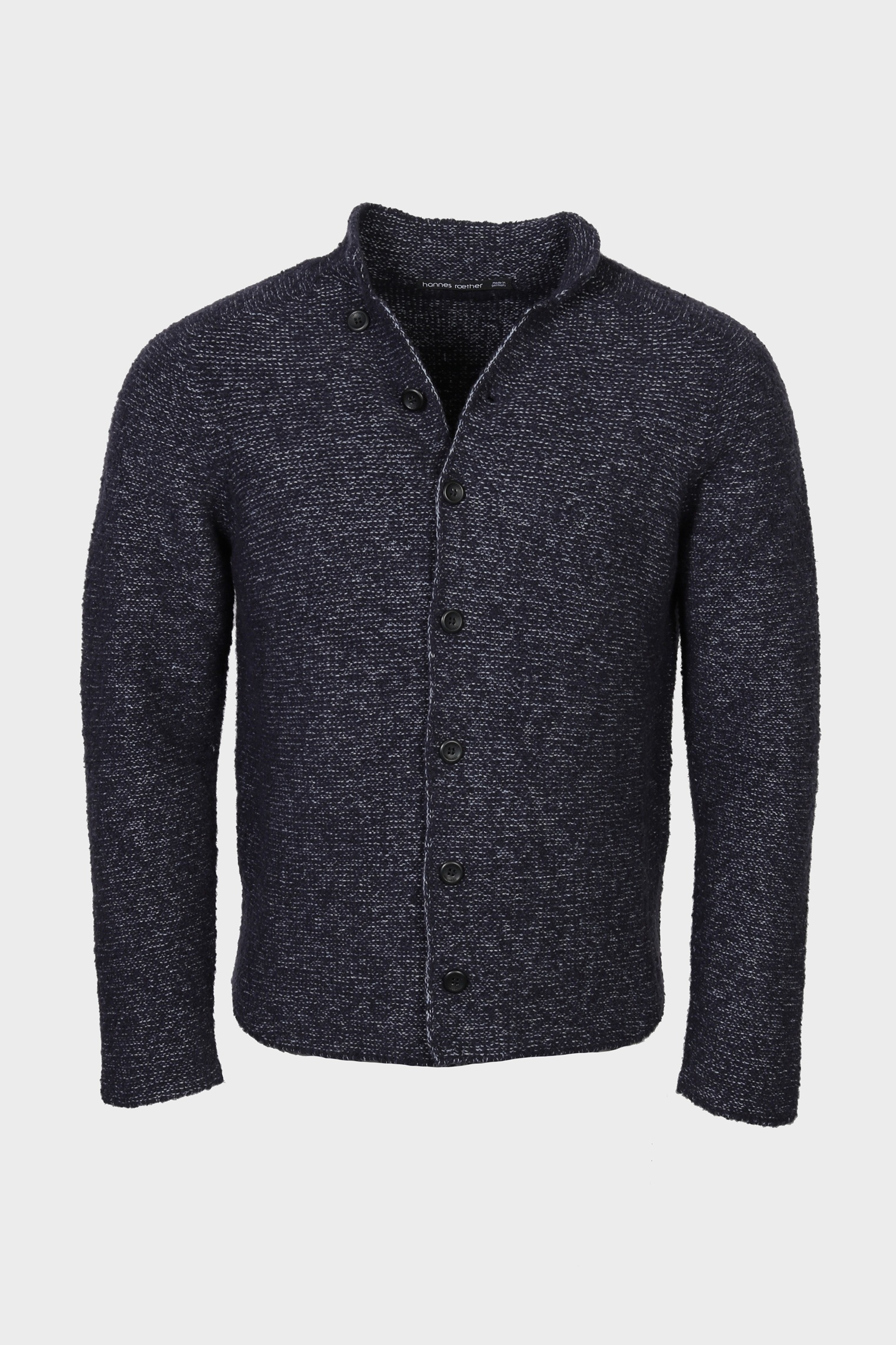 HANNES ROETHER Knit Jacket in Navy Melange