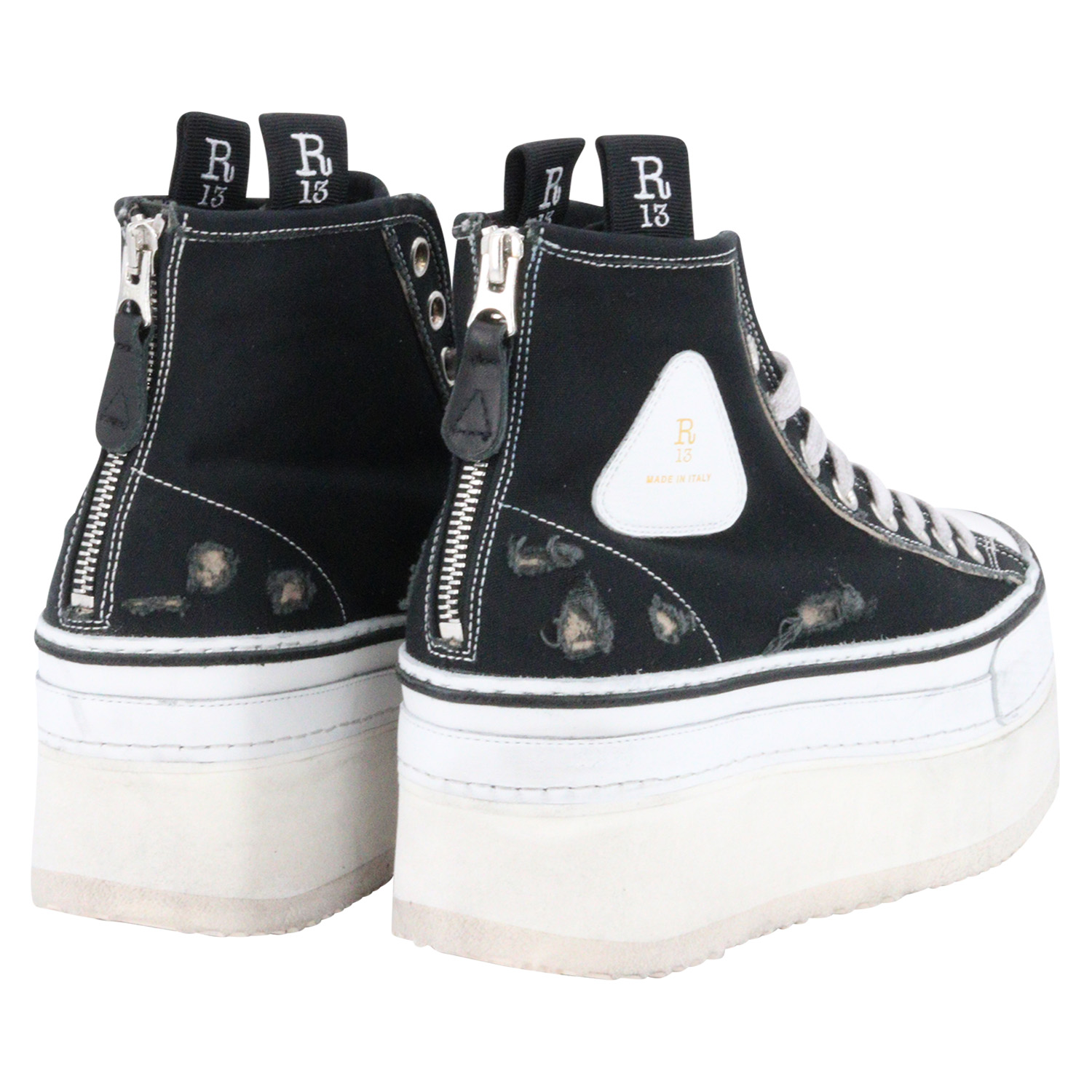 R13 Platform High Top Sneaker Black 39