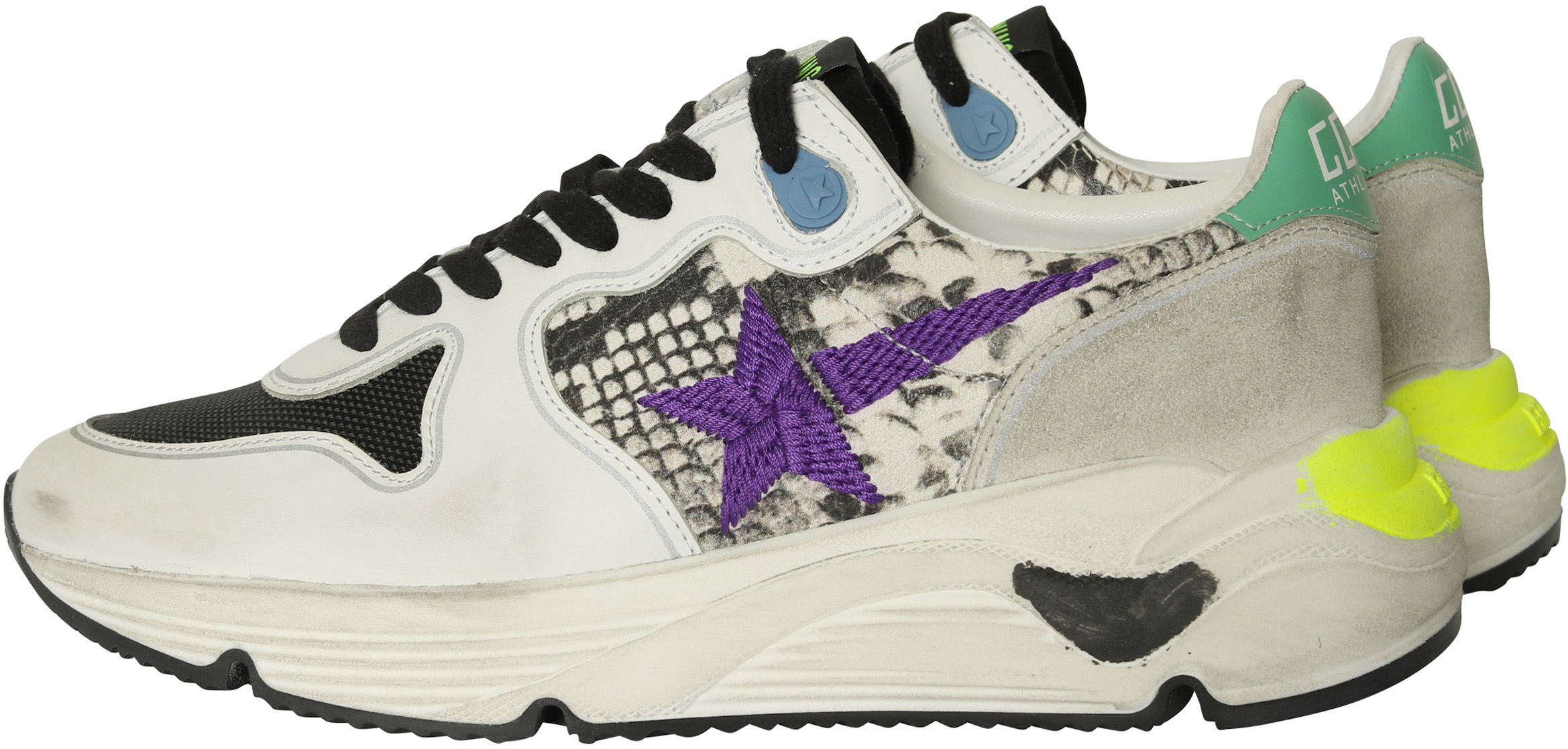Golden Goose Sneakers Running Natural Snake