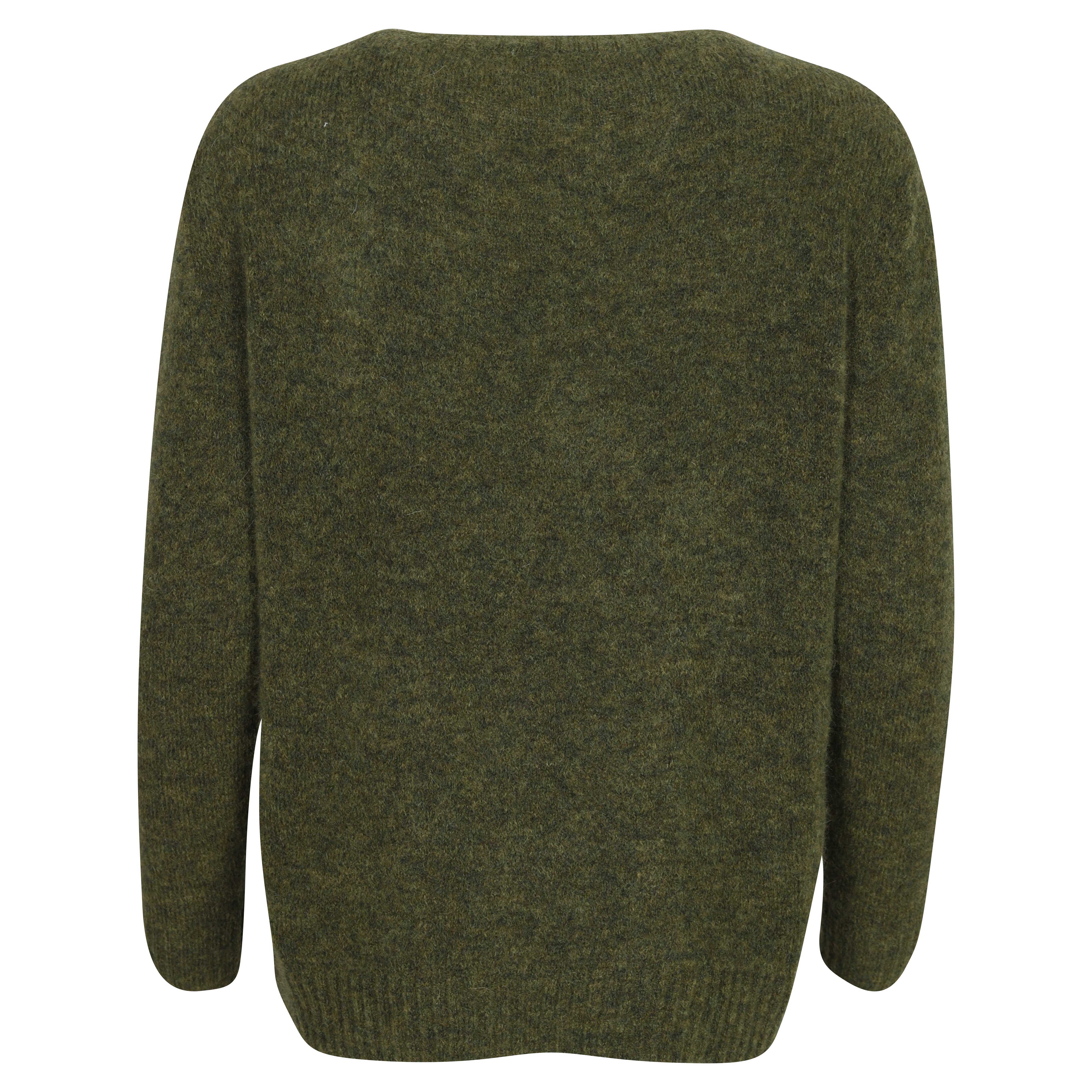 Transit Par Such Fluffy Knit Pullover in Olive M