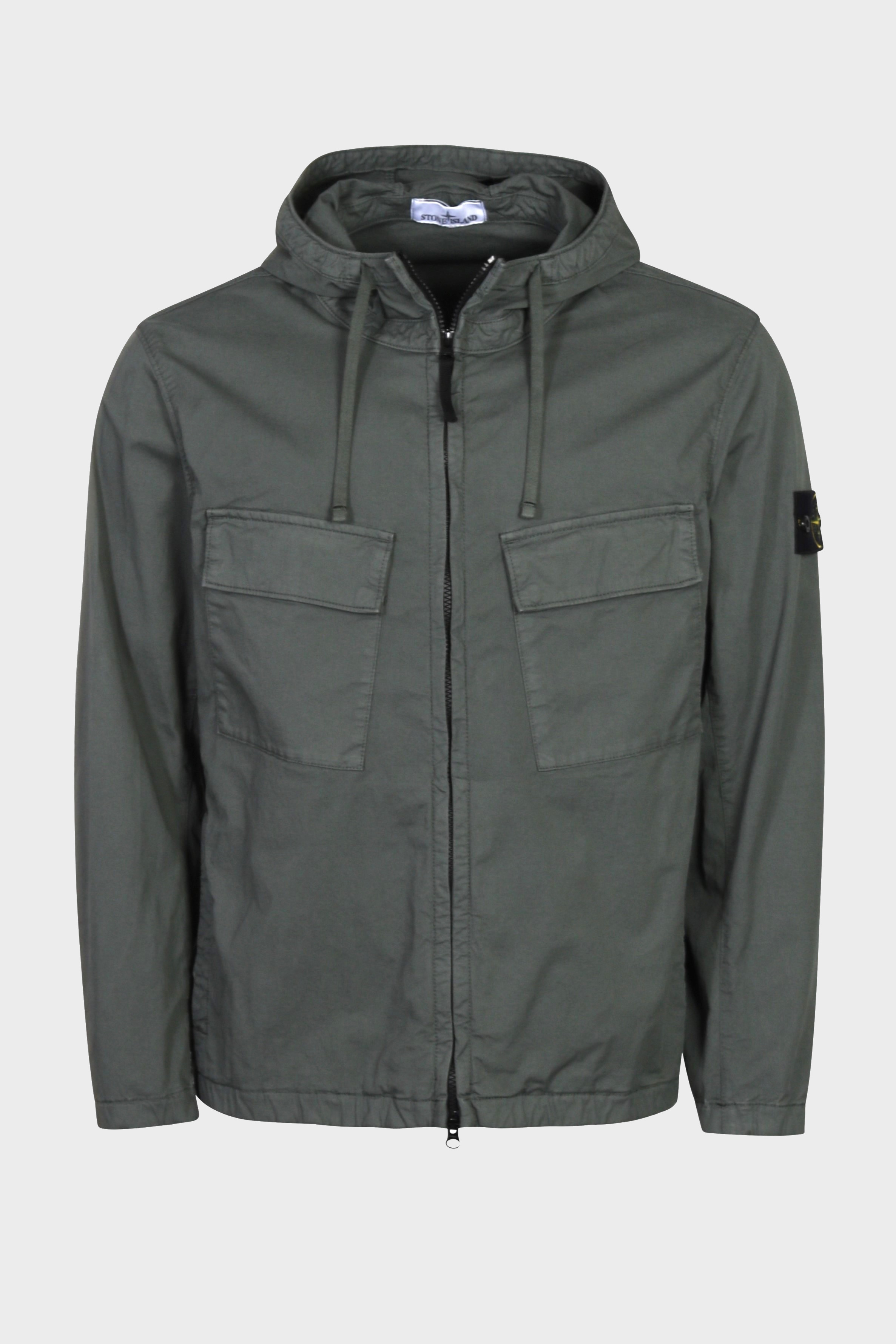 STONE ISLAND Supima® Cotton Twill Jacket in Green M