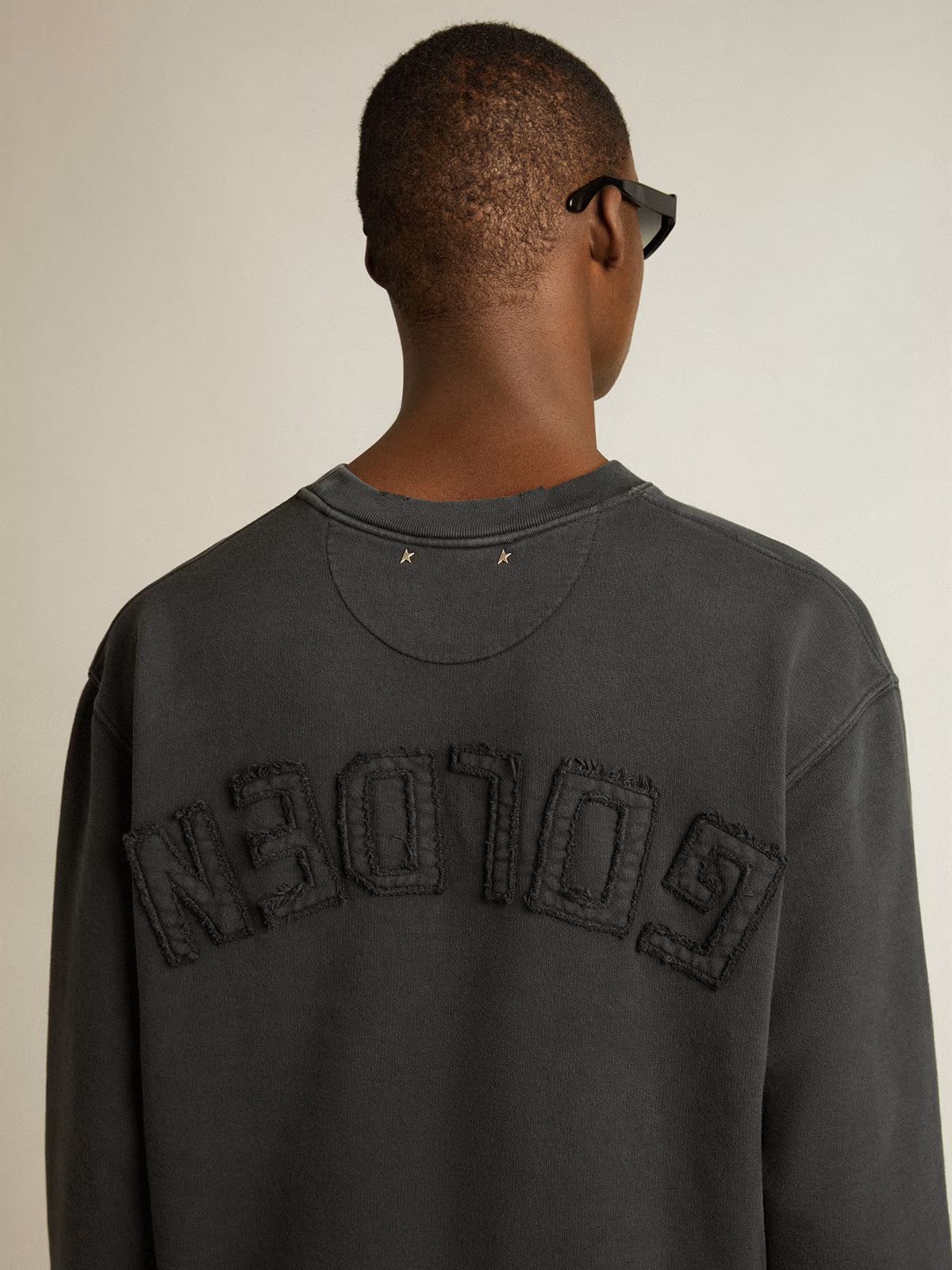 GOLDEN GOOSE Back Patched Sweatshirt in Black