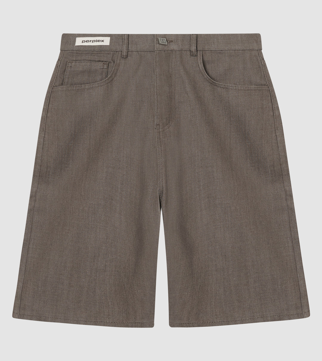 PERPLEX Japanese Raw Denim Shorts in Brown