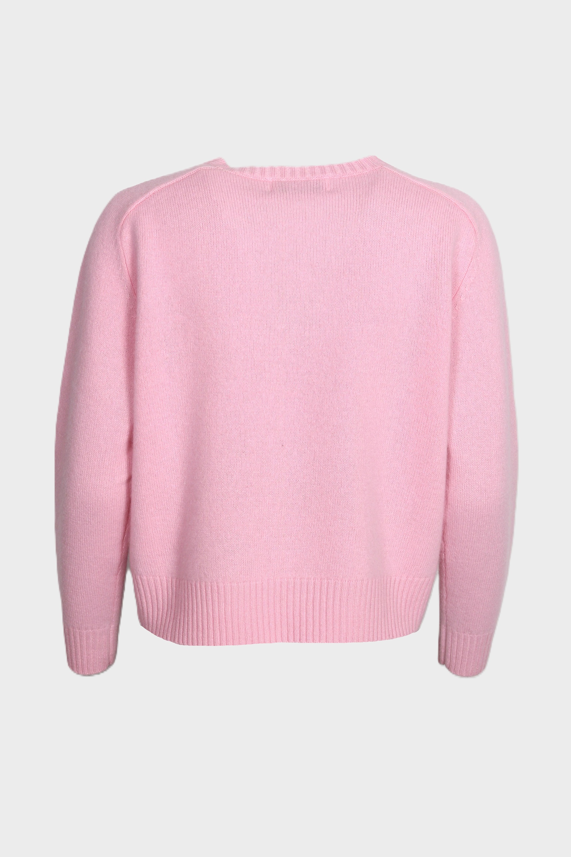 FLONA Cashmere Boxy Fit Sweater in Light Pink