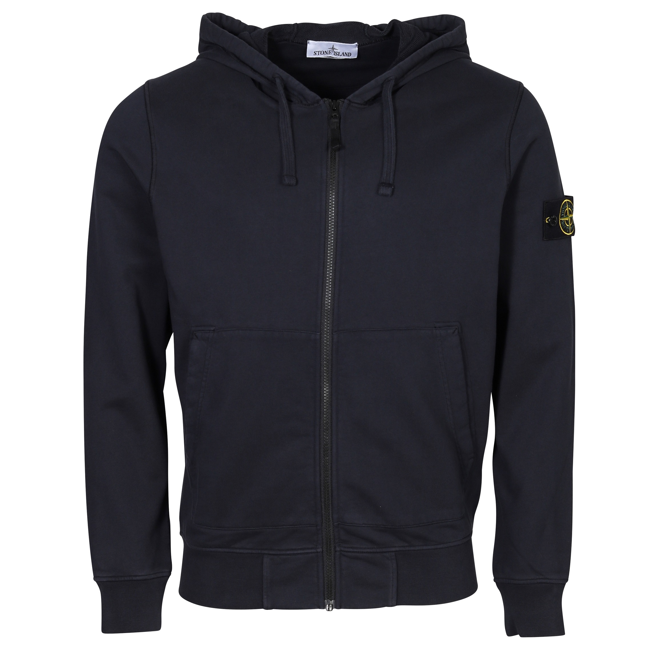 STONE ISLAND Hooded Zip Sweatjacket in Navy Blue L