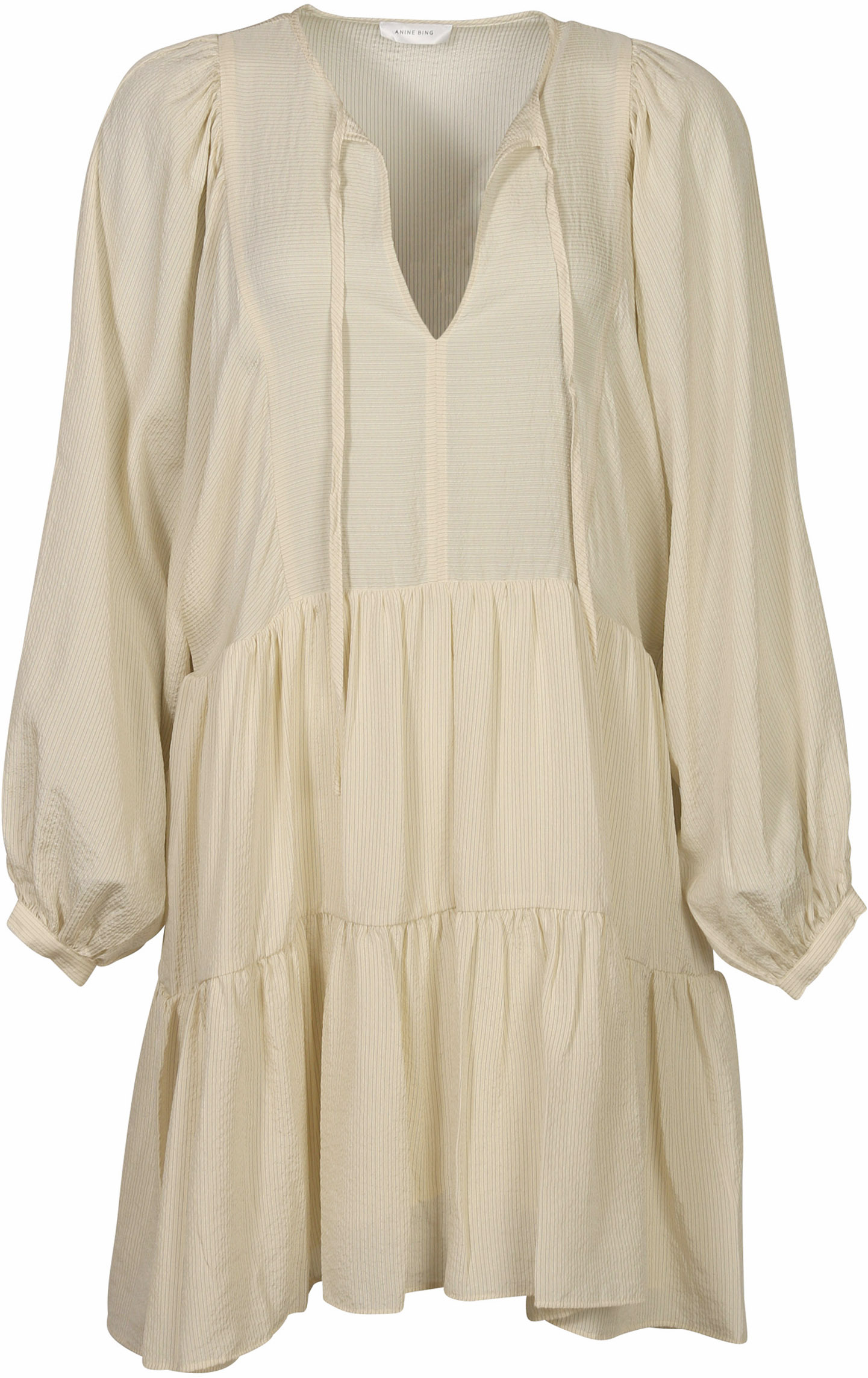 Anine Bing Dress Madison Cream/Black Stripe