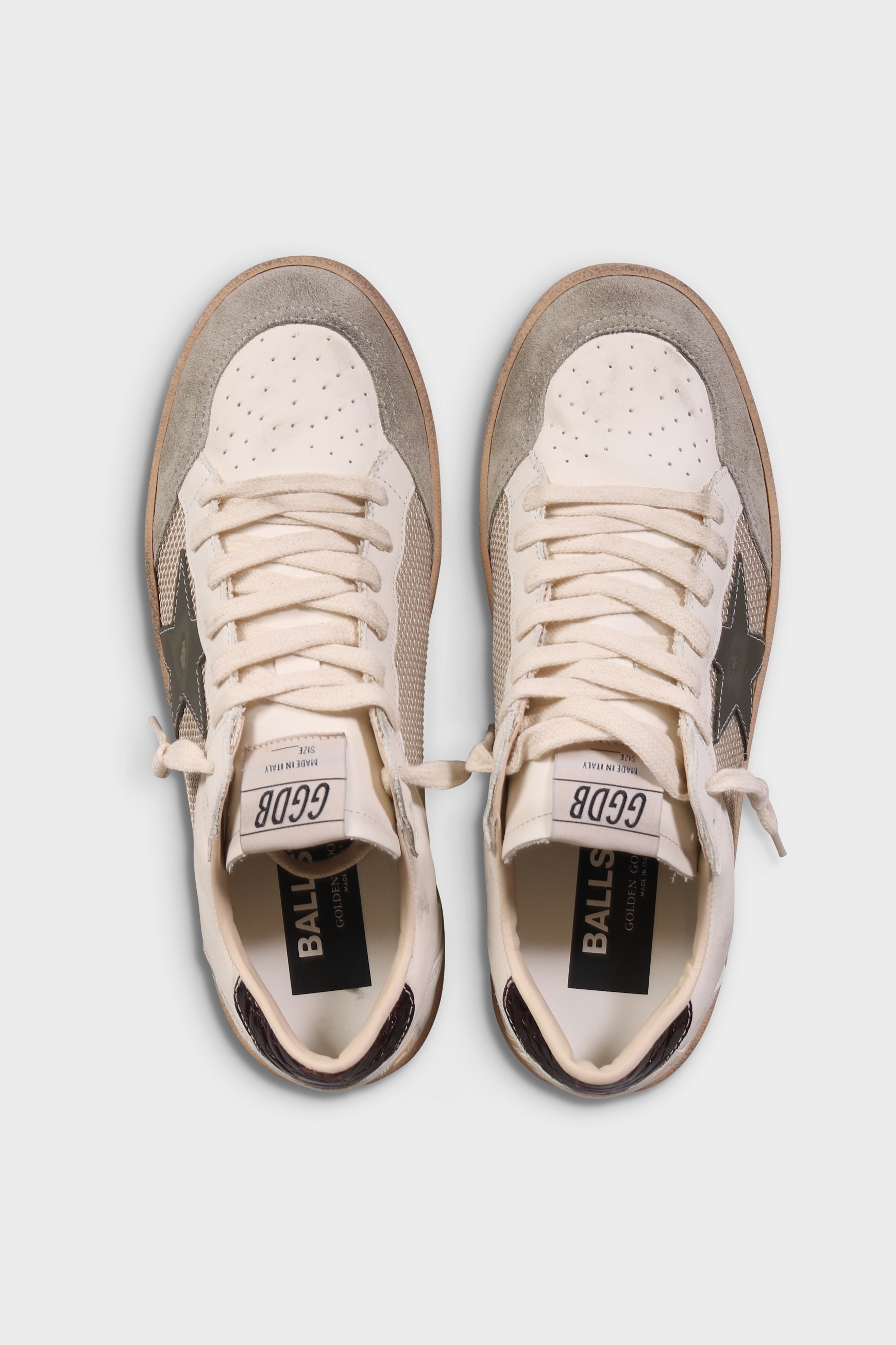 GOLDEN GOOSE Ballstar in Milk/White/Ice/Olive
