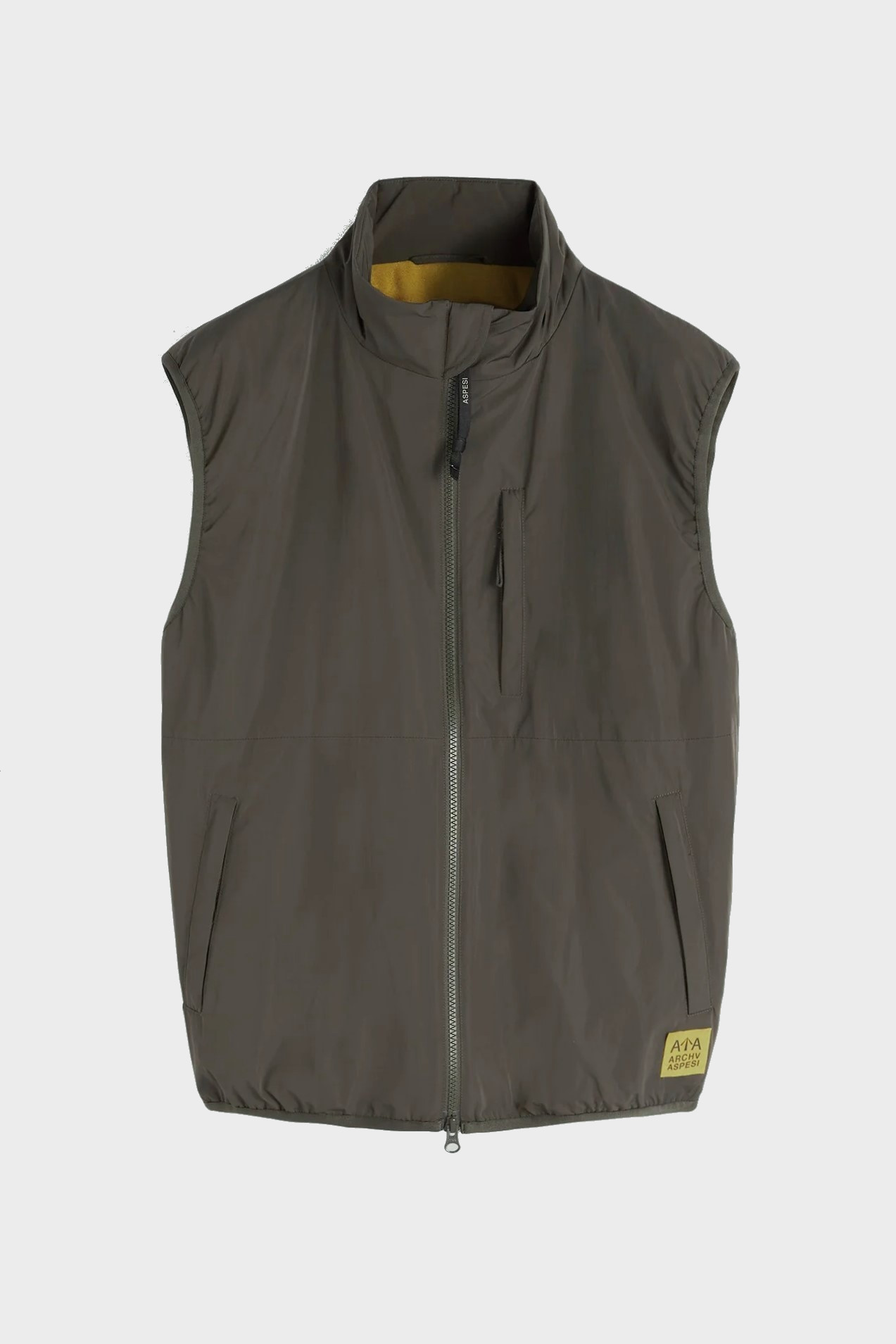 ASPESI Nylon Vest in Olive