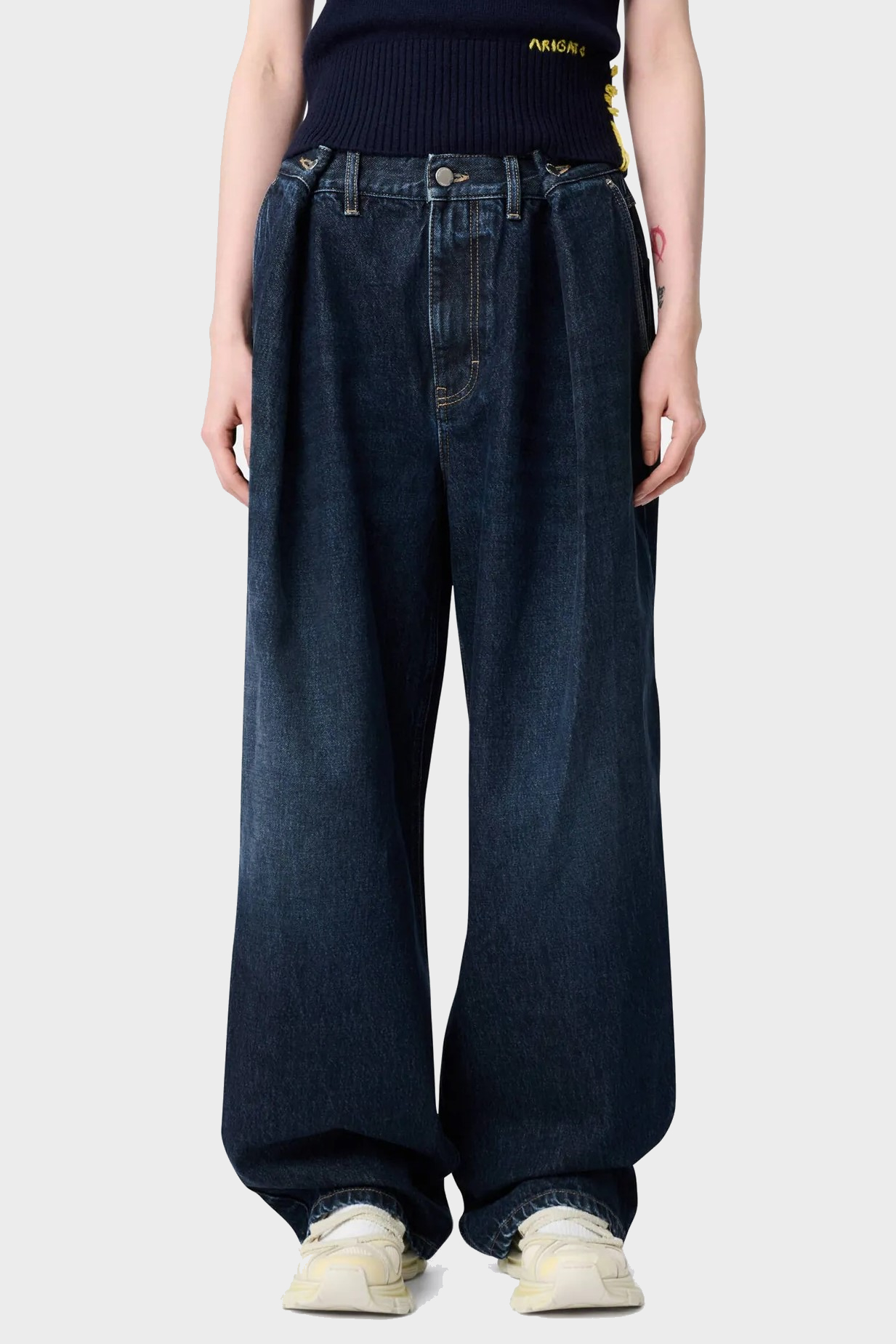 AXEL ARIGATO Relaxed Fit Jeans in Dark Blue