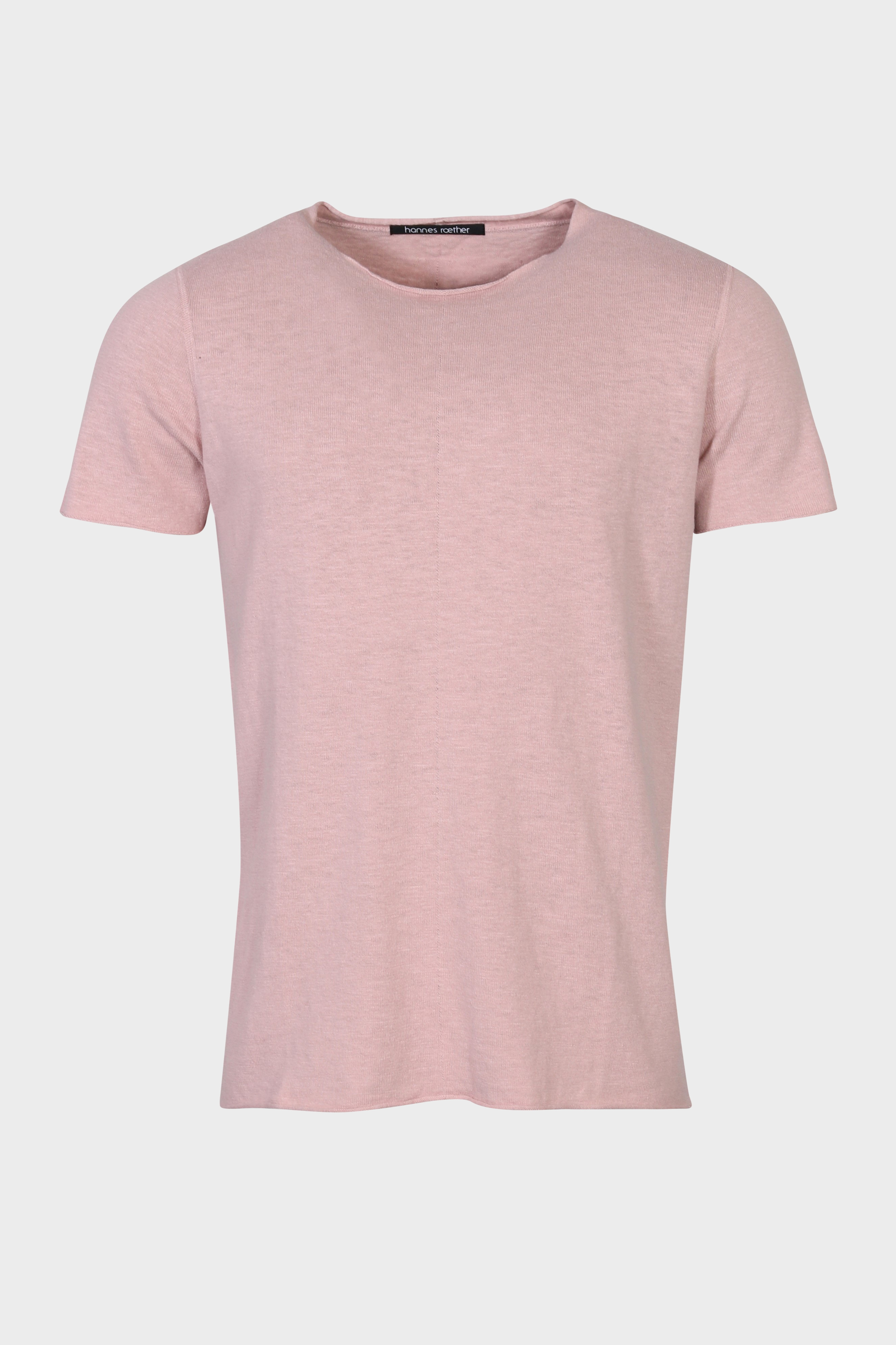 HANNES ROETHER Knit T-Shirt in Light Pink