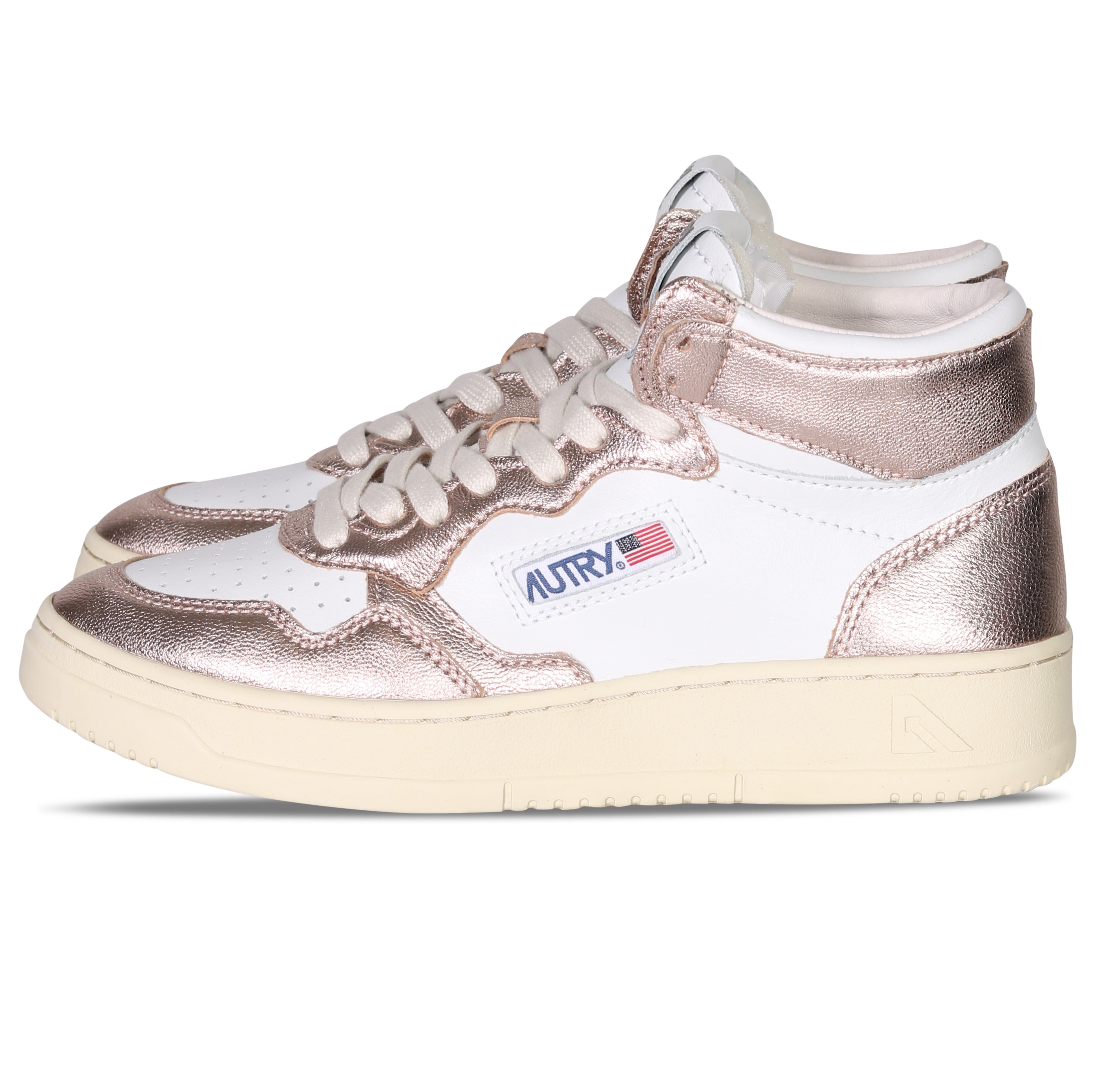 Autry Action Shoes Mid Sneaker White/Copper