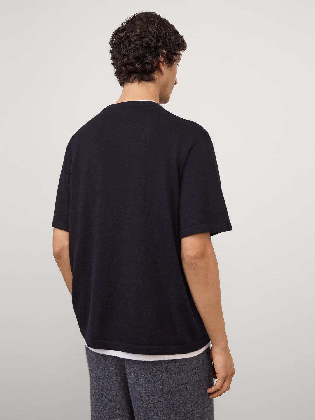 LISA YANG Bradley Cotton/Cashmere T-Shirt in Black