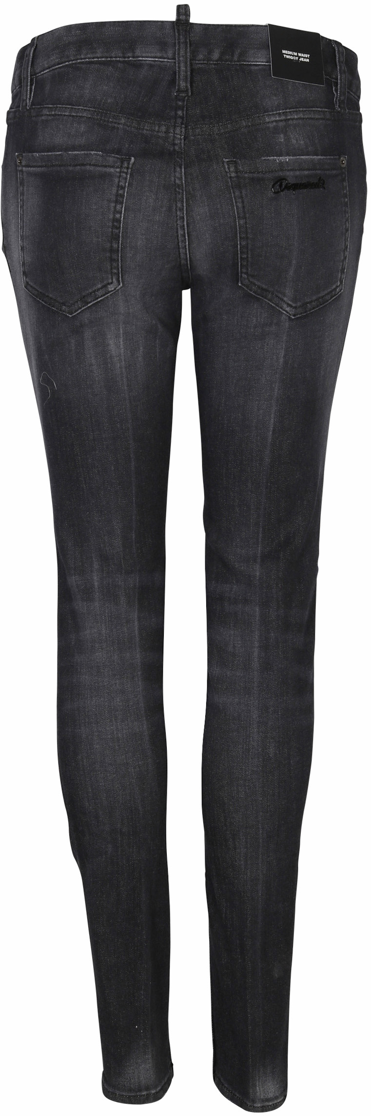 Dsquared Jeans Medium Waist Twiggy Black Washed