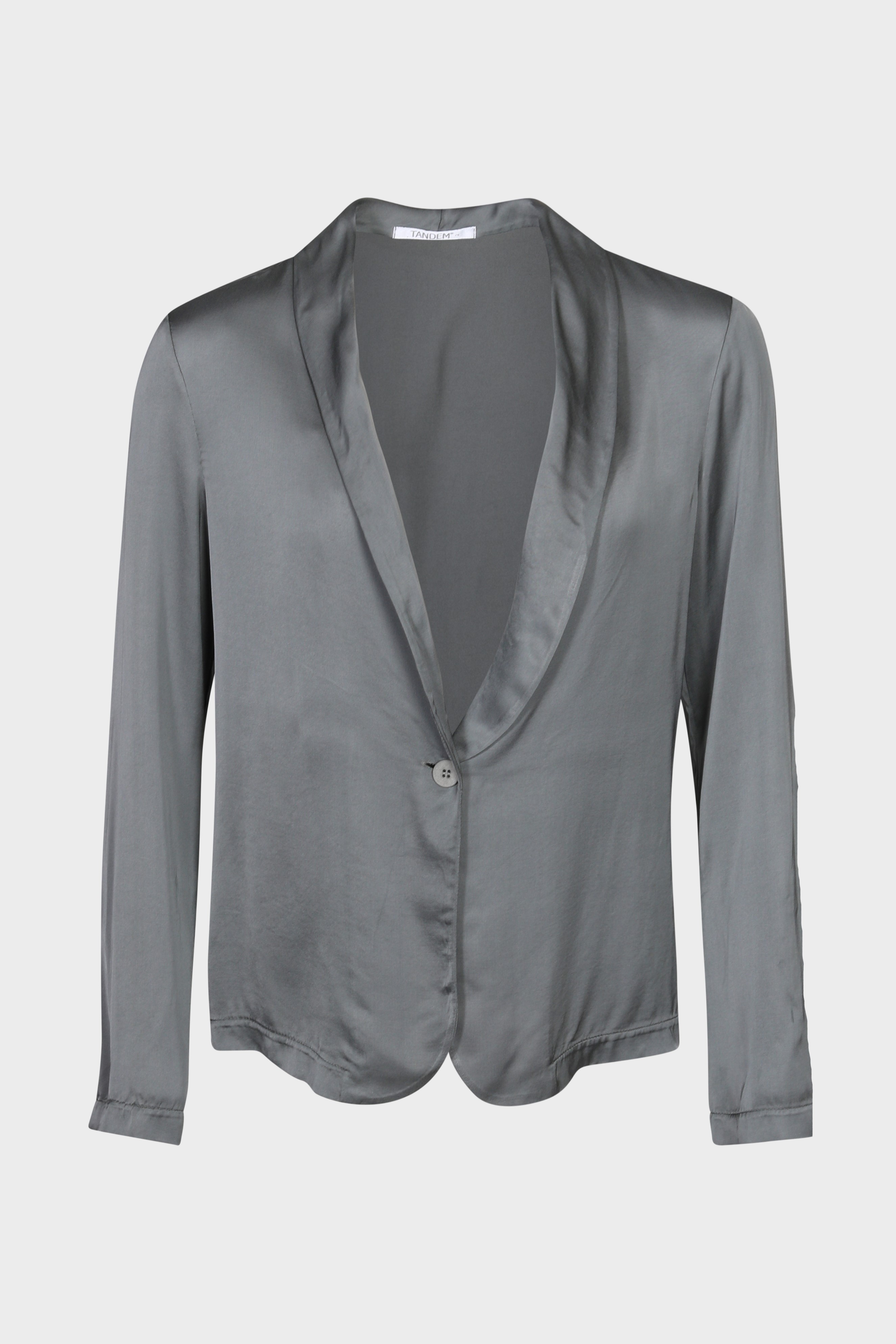 TANDEM Viscose Blazer in Steel TANDEM Viscose Blazer in Steel