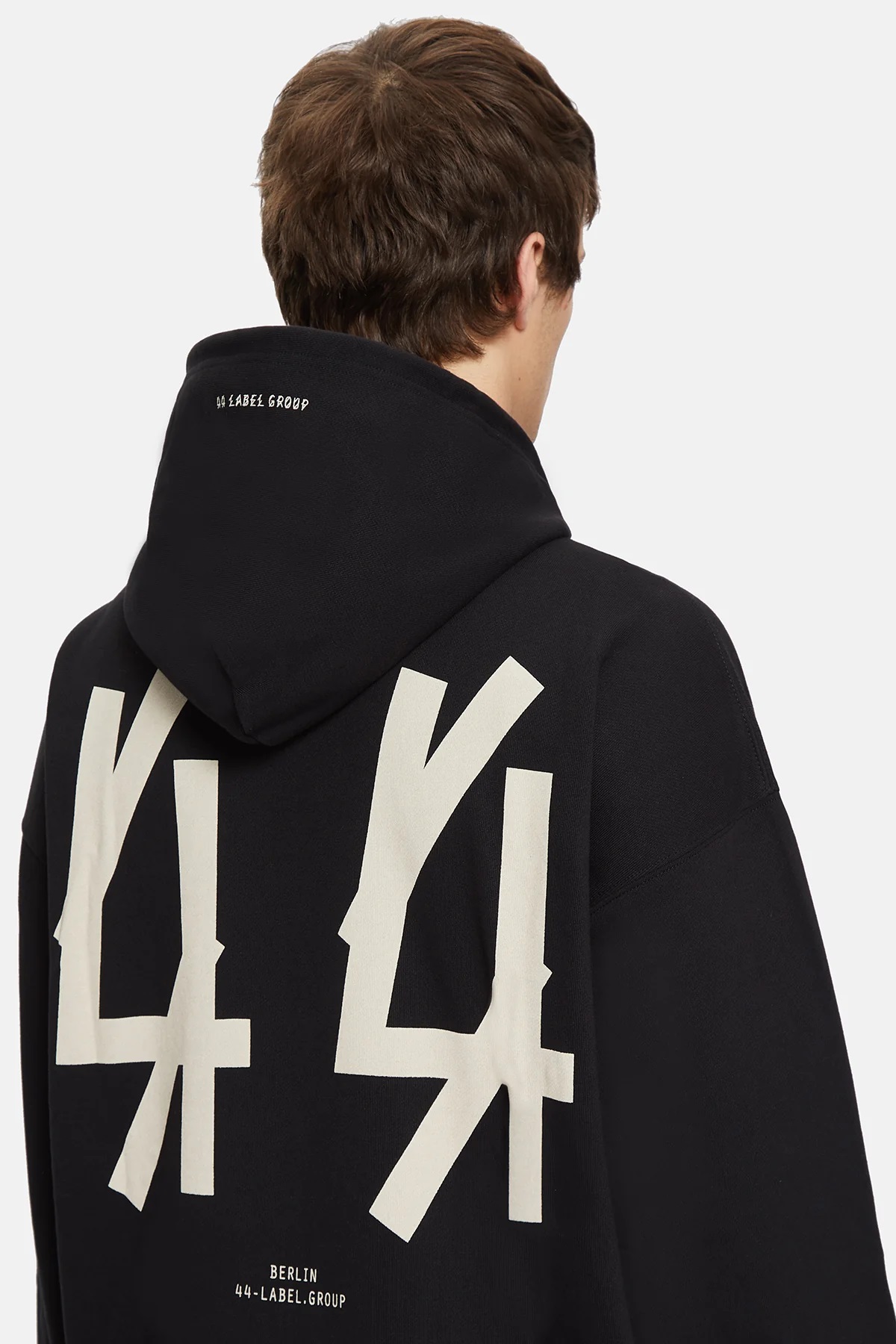 44 LABEL GROUP New Classic Hoodie in Black/Dirty White S