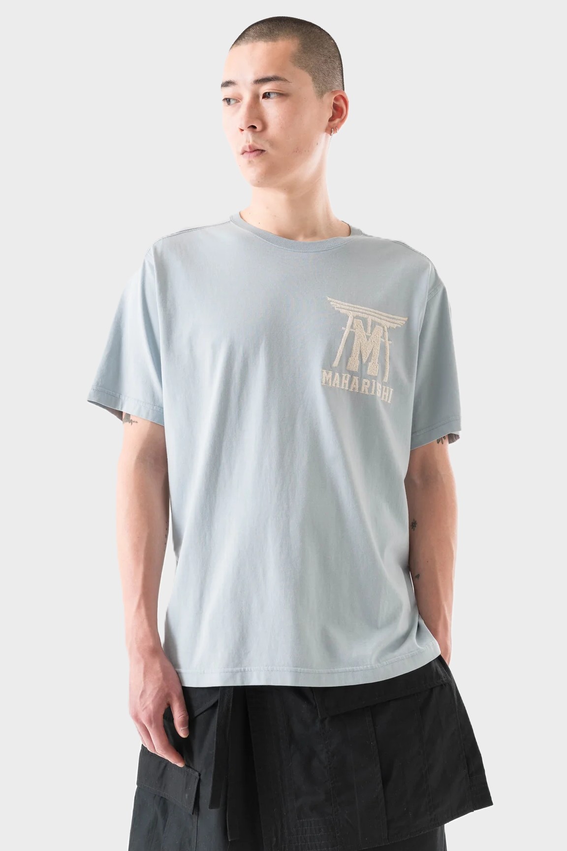MAHARISHI 7260 Temple M Vintage T-Shirt in Light Blue