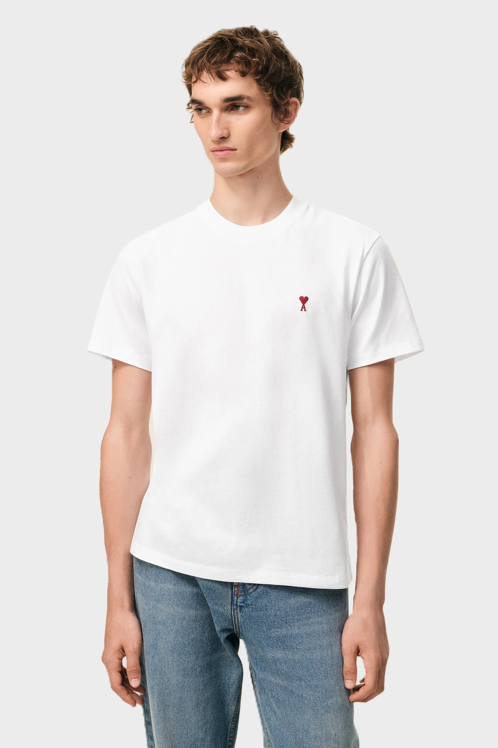 AMI PARIS de Coeur Classic Fit T-Shirt in White