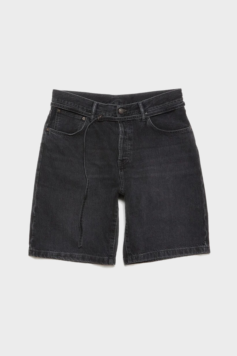 ACNE STUDIOS 1991 Toj Jeans Shorts in Washed Black