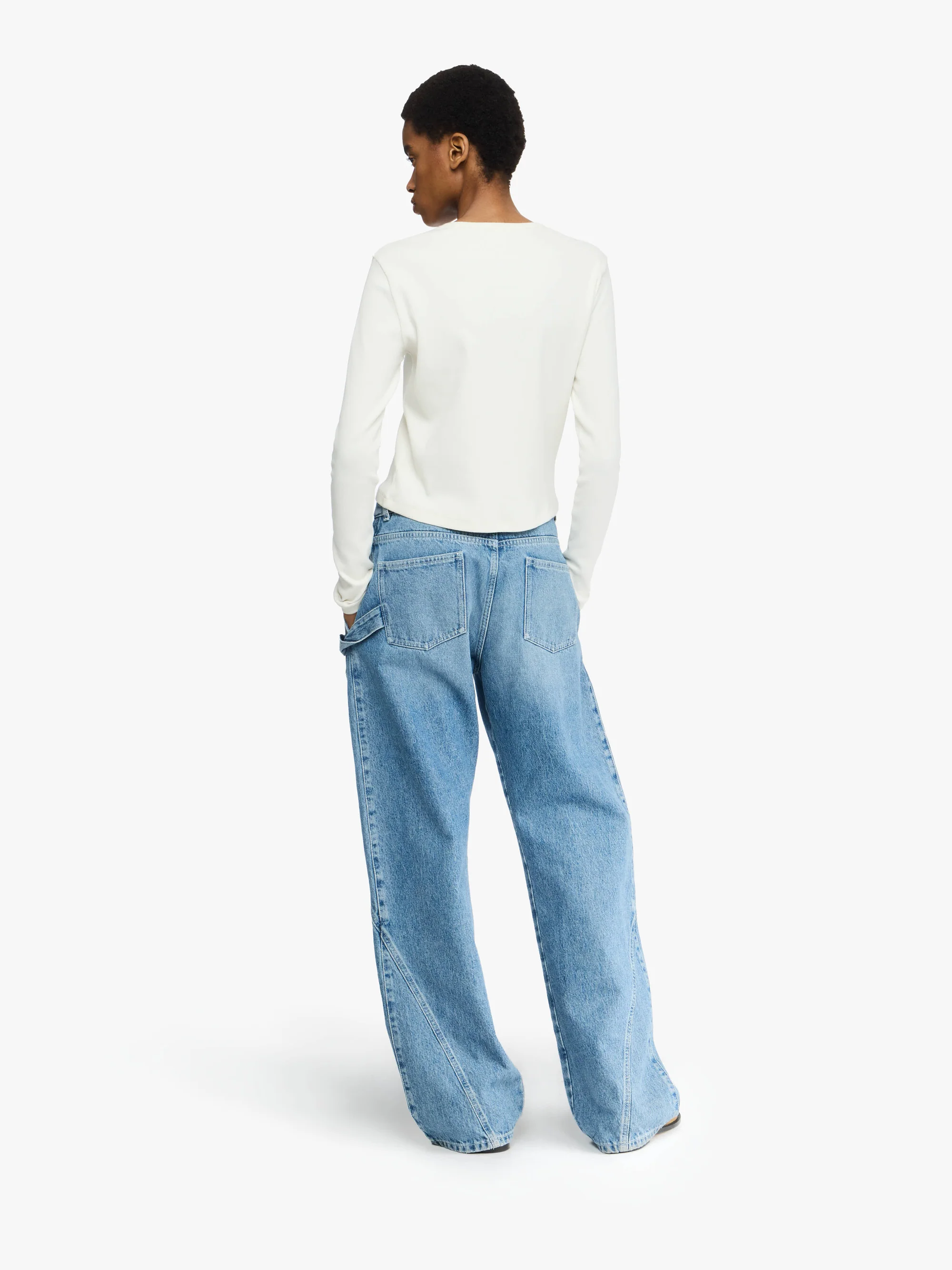 JW ANDERSON Twisted Workwear Jeans in Light Blue