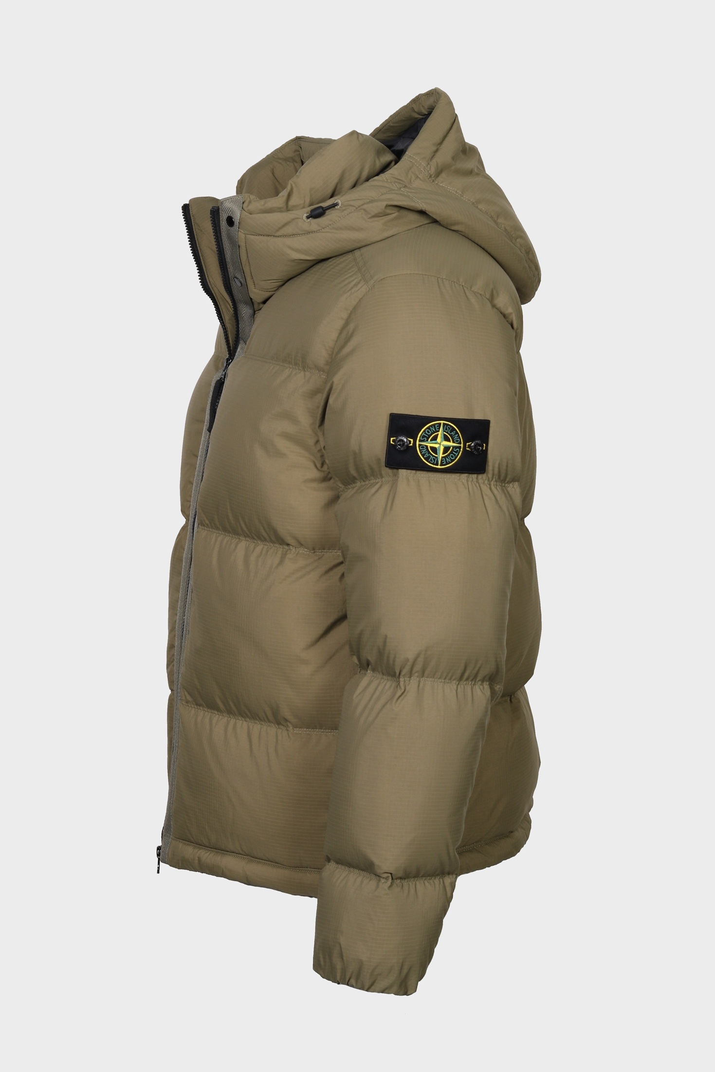 STONE ISLAND Matt Ripstop Cordura® Hooded Down Jacket in Light Olive