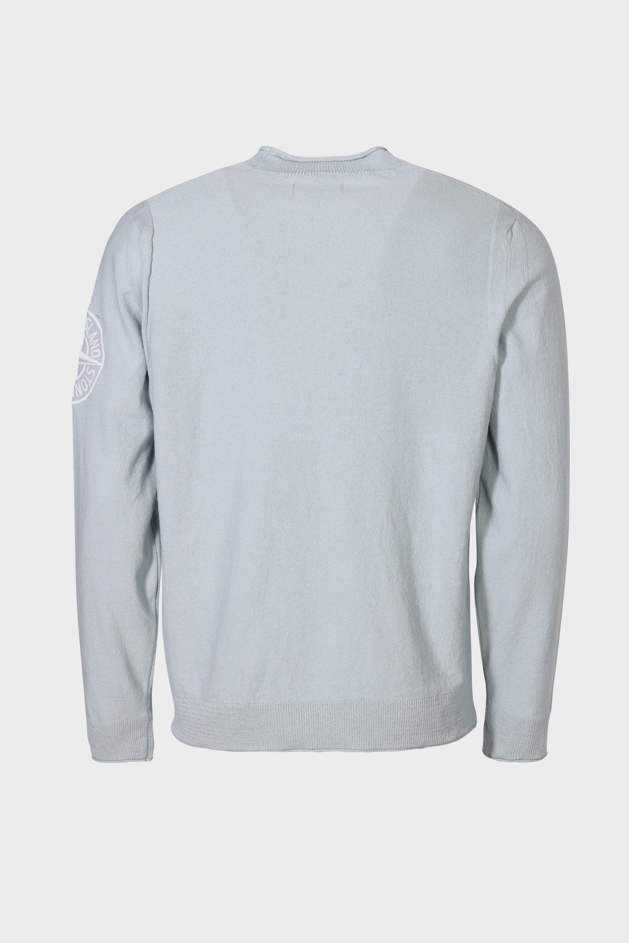 STONE ISLAND Cotton Knit Pullover in Sky Blue 3XL