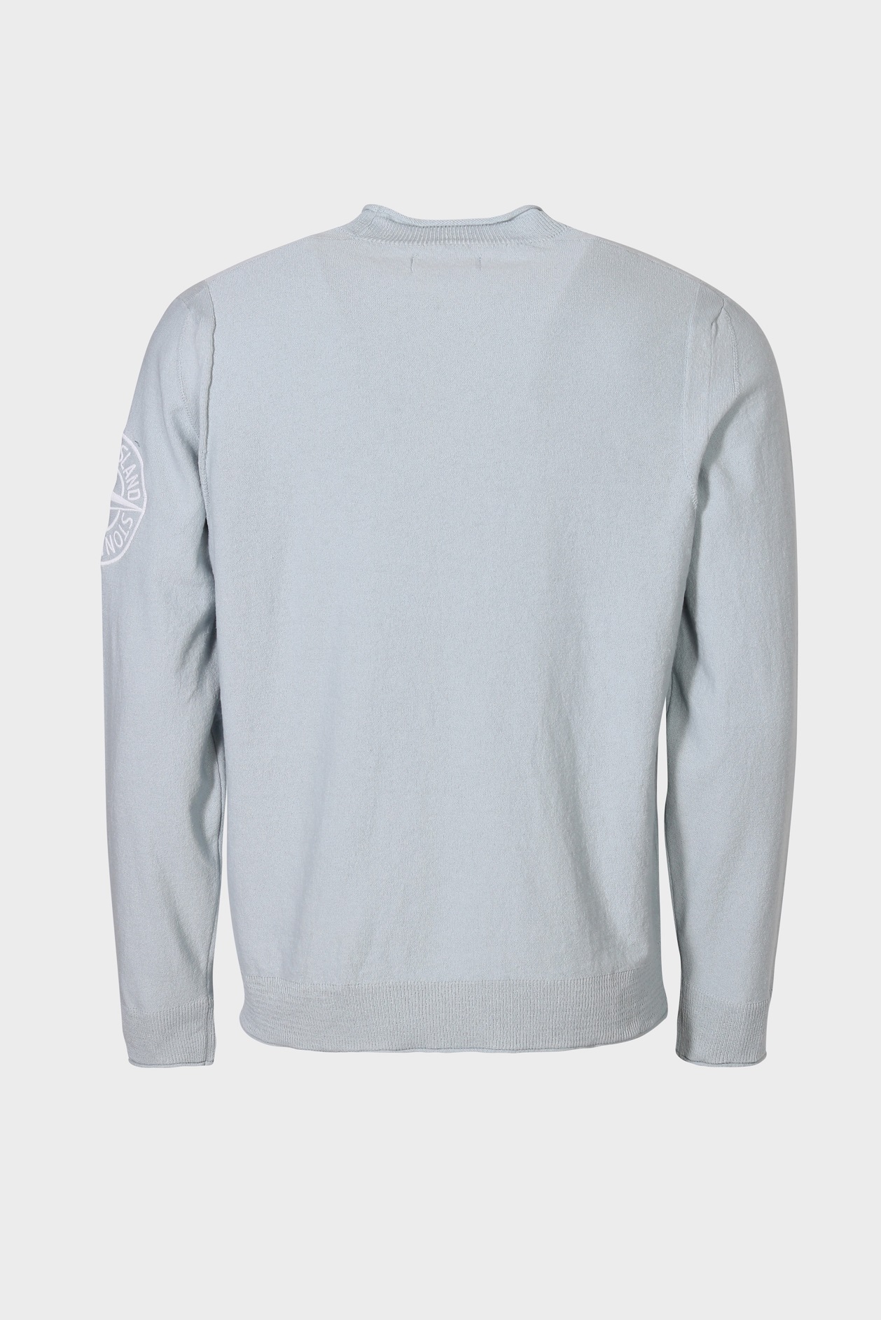 STONE ISLAND Cotton Knit Pullover in Sky Blue L