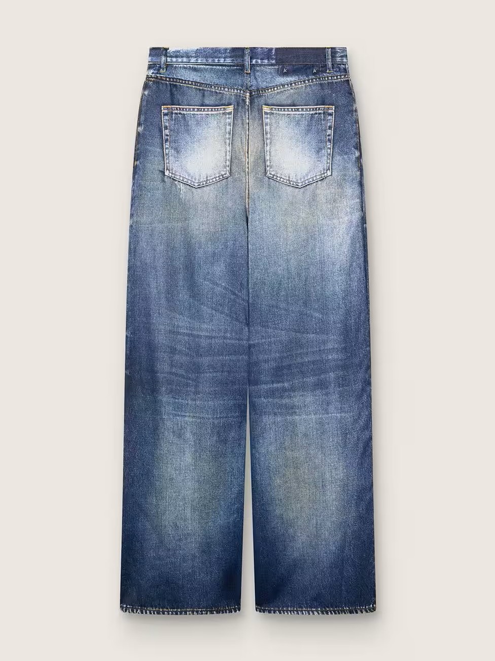 GOLDEN GOOSE Melody Boyfriend Pant Archive Denim Print