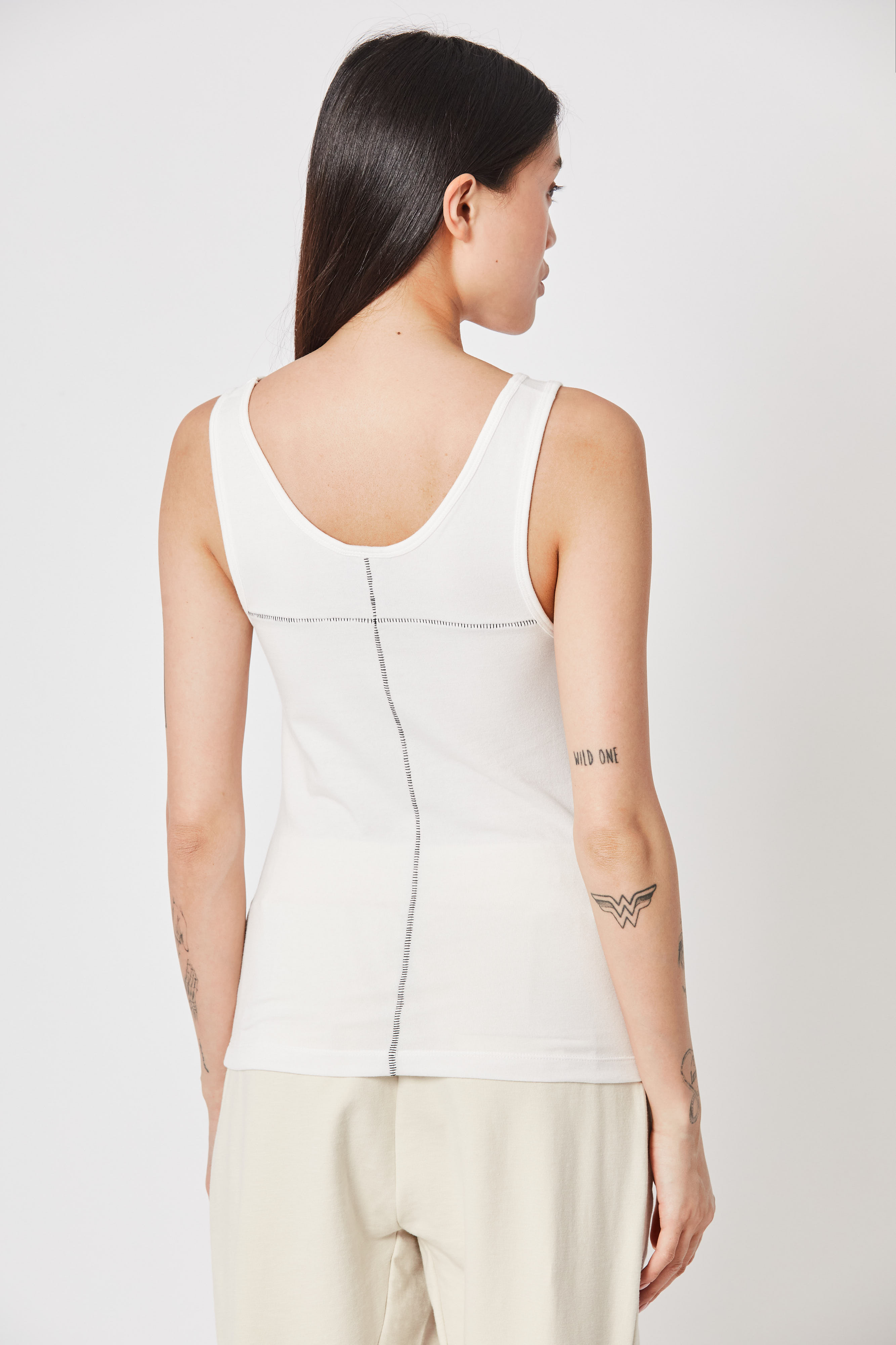 Thom Krom Tank in Off White