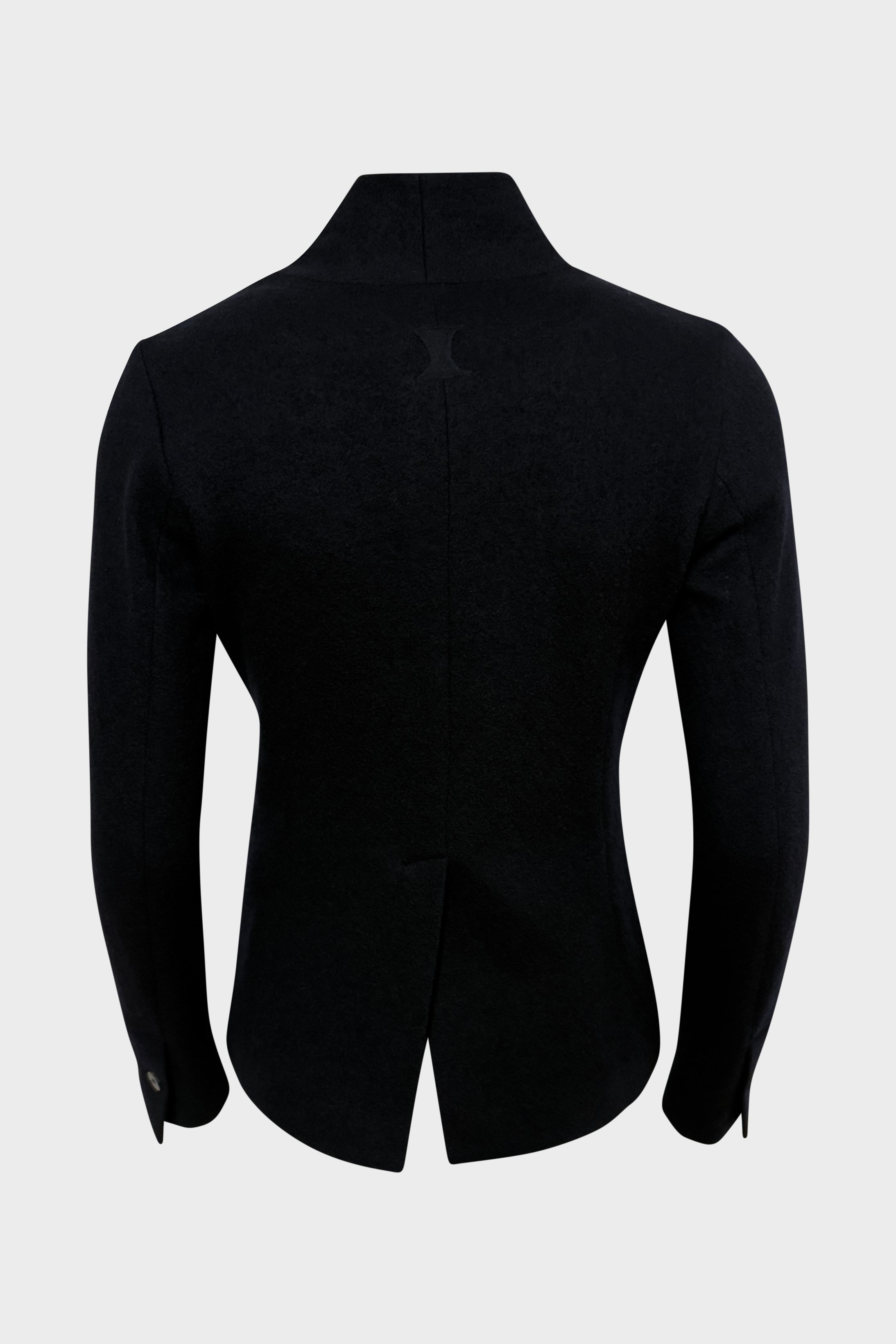 HANNES ROETHER Wool Jacket in Navy