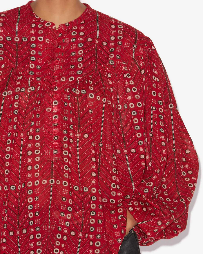 ISABEL MARANT ÉTOILE Salika Top in Red ISABEL MARANT ÉTOILE Salika Top in Red