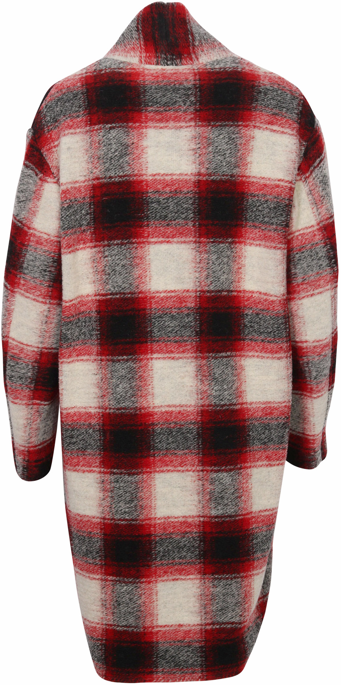 Isabel Marant Étoile Check Coat Gabriel Red/Black/Ecru