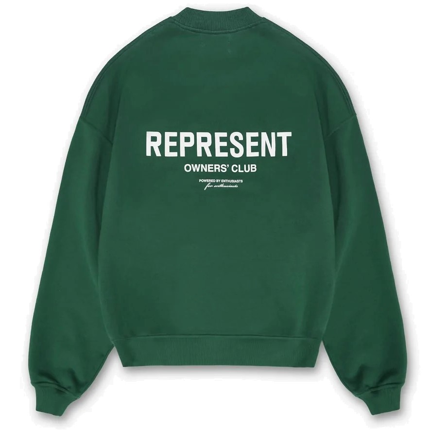 REPRESENT Owners Club Sweater in Racing Green L