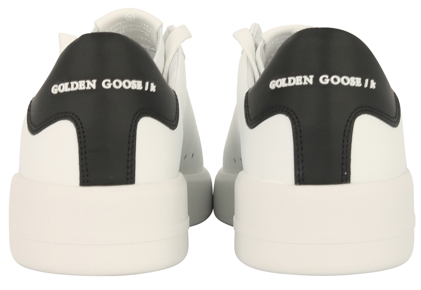 Golden Goose Sneaker Pure Star White Leather Black Heel 44