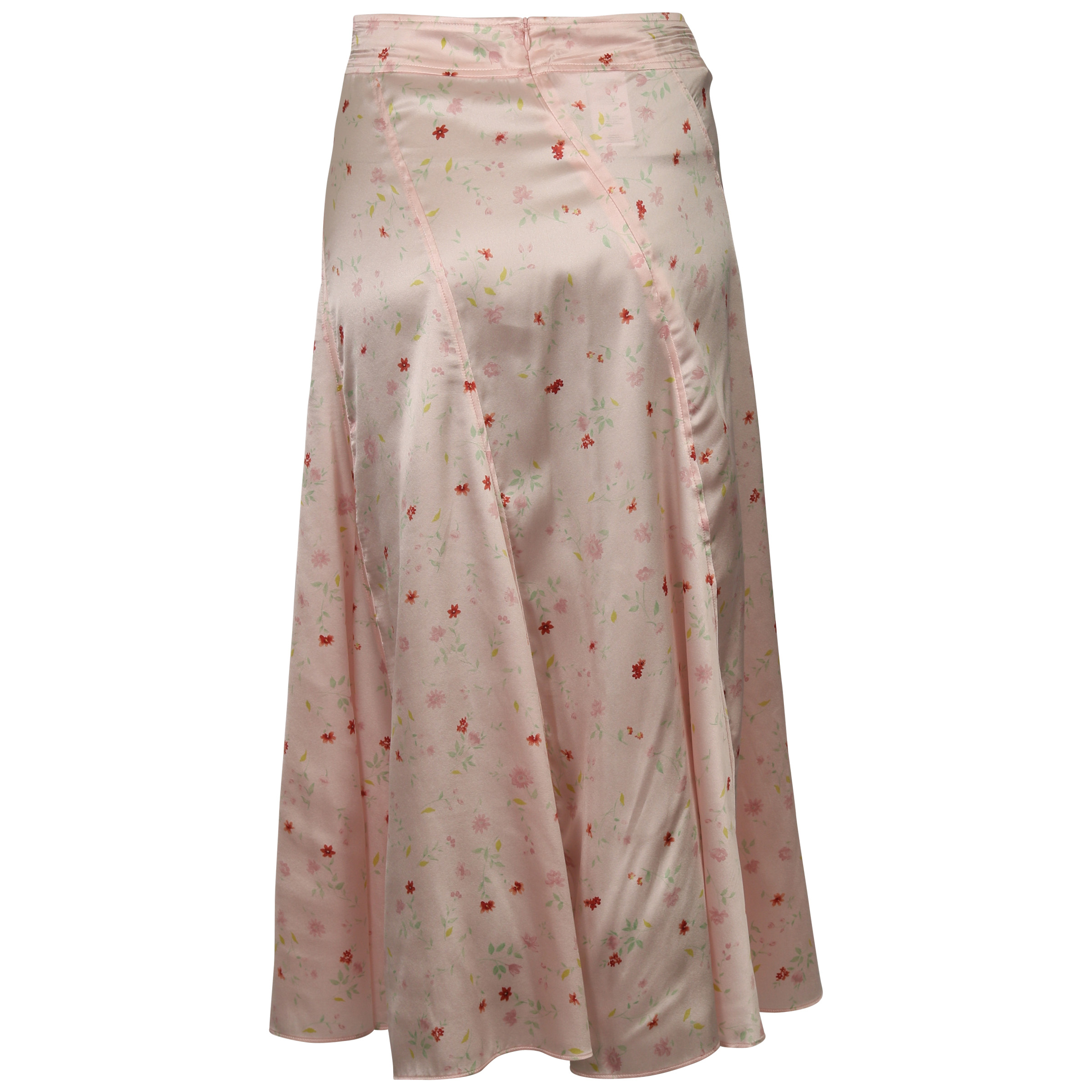Ganni Silk Skirt Pink Printed
