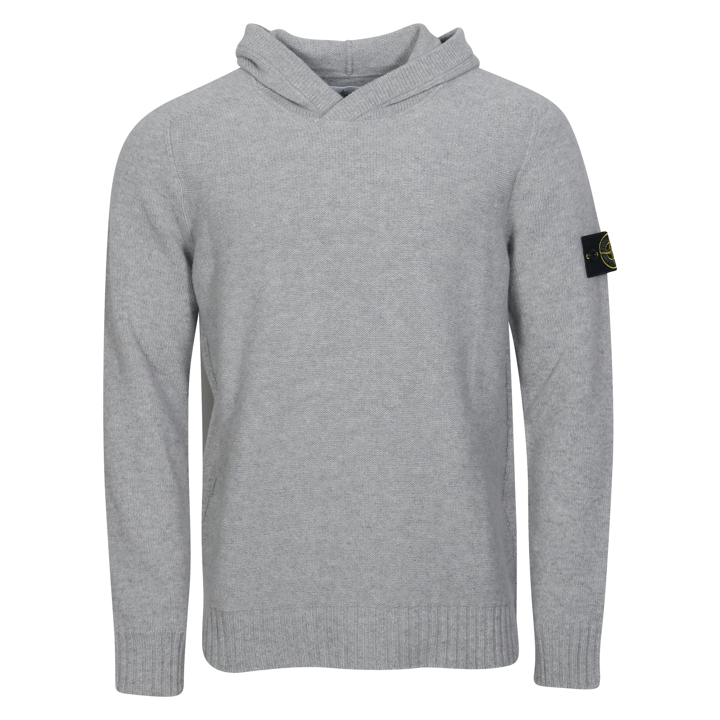 Stone Island Knit Hoodie in Grey Melange