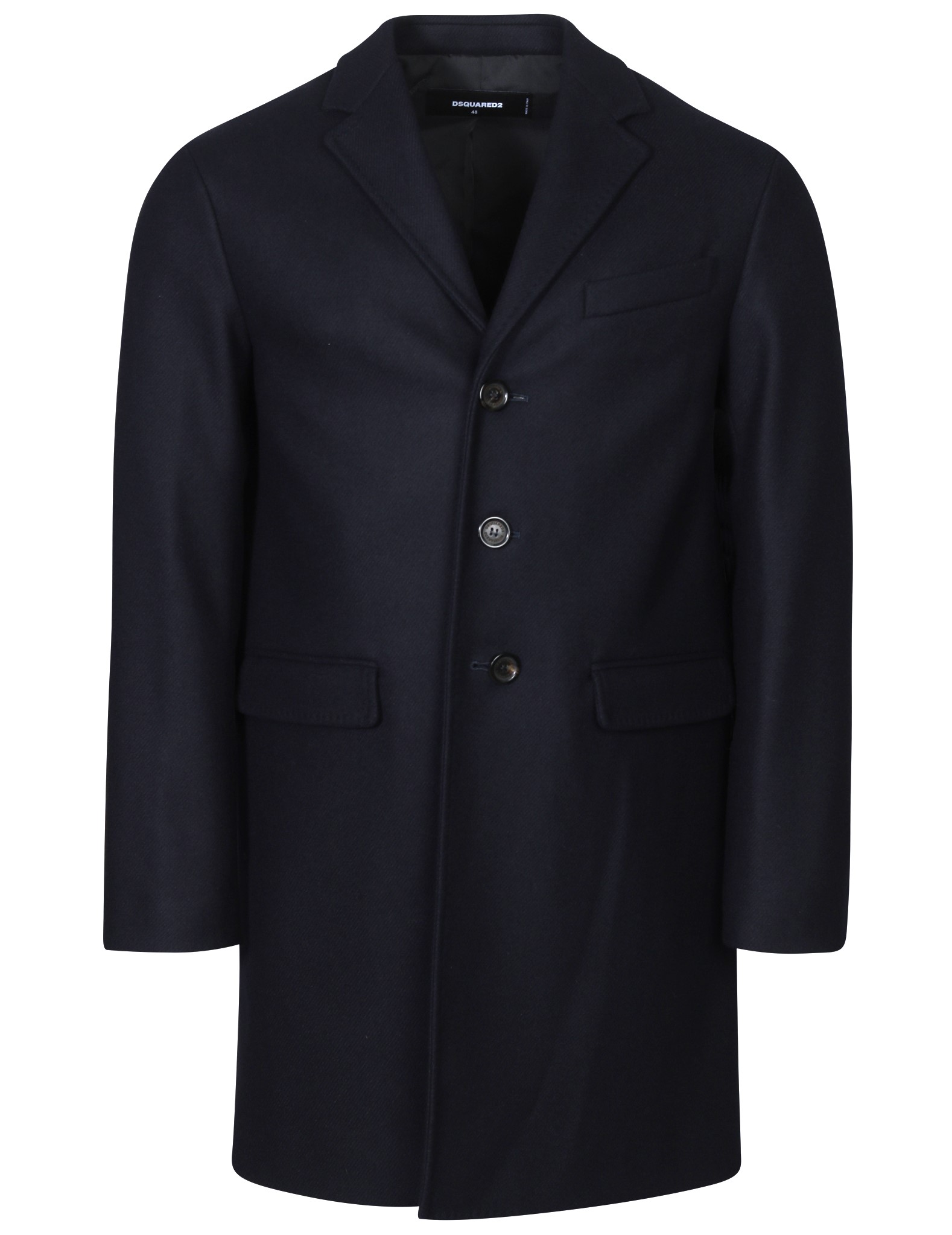 DSQUARED2 Soft Shoulder Coat in Dark Navy