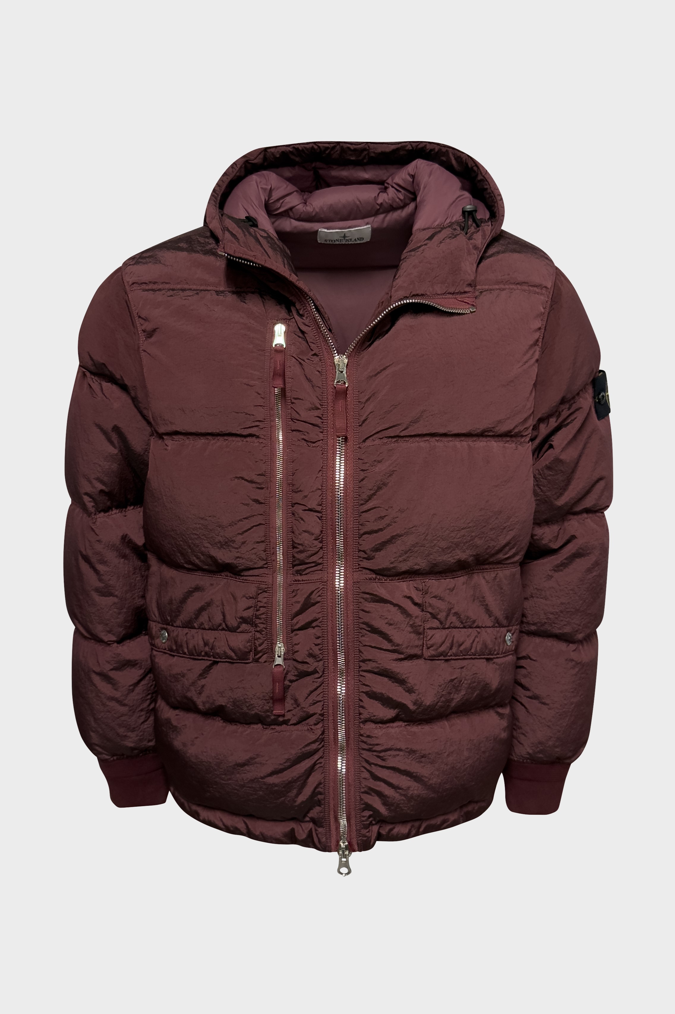 STONE ISLAND Nylon Metal Jacket in Bordeaux