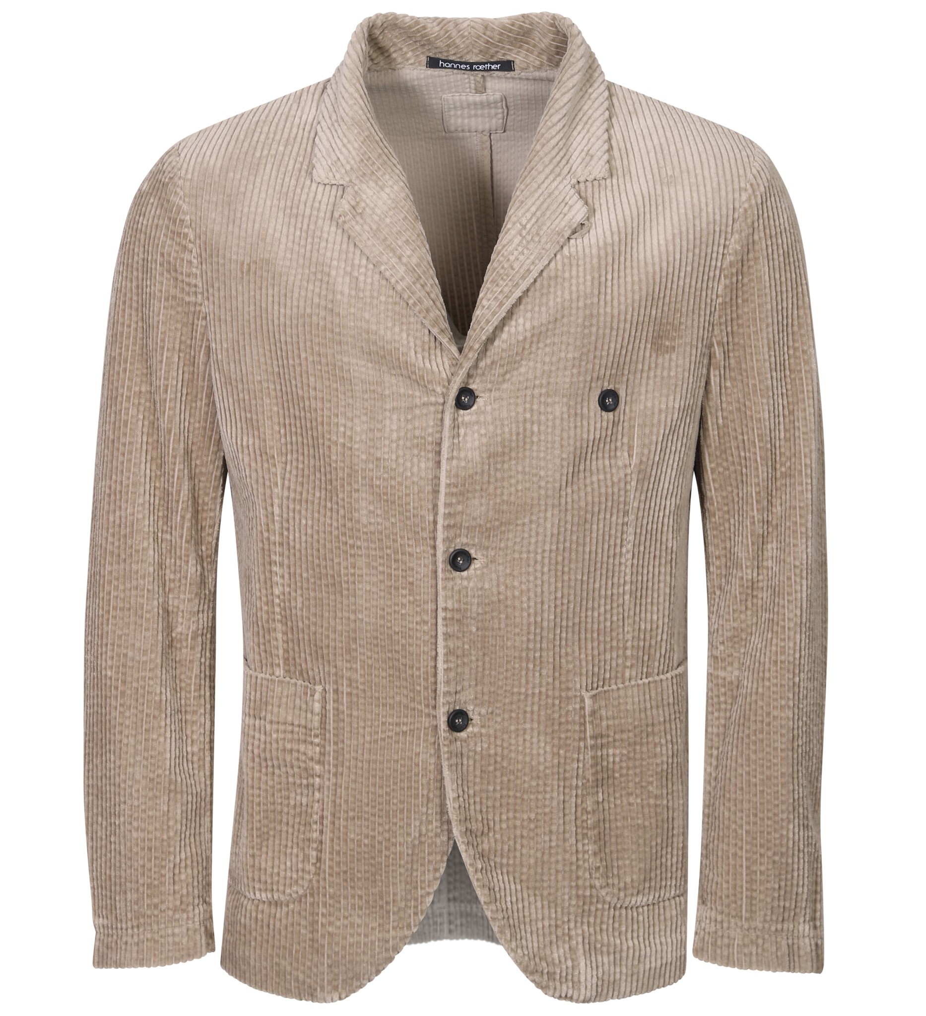 HANNES ROETHER Corduroy Jacket in Light Khaki