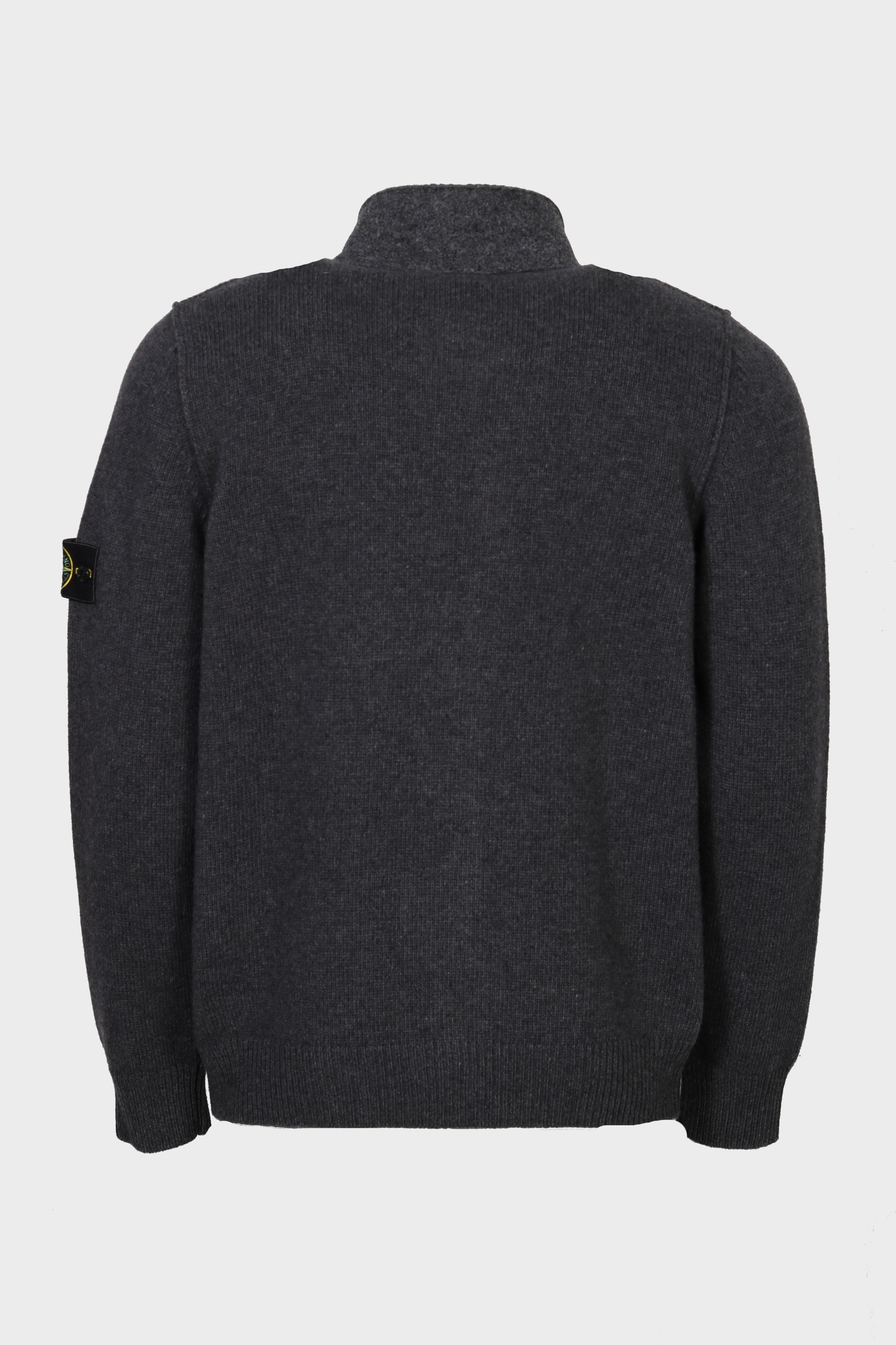 STONE ISLAND Heavy Knit Jacket in Dark Grey Melange XXL