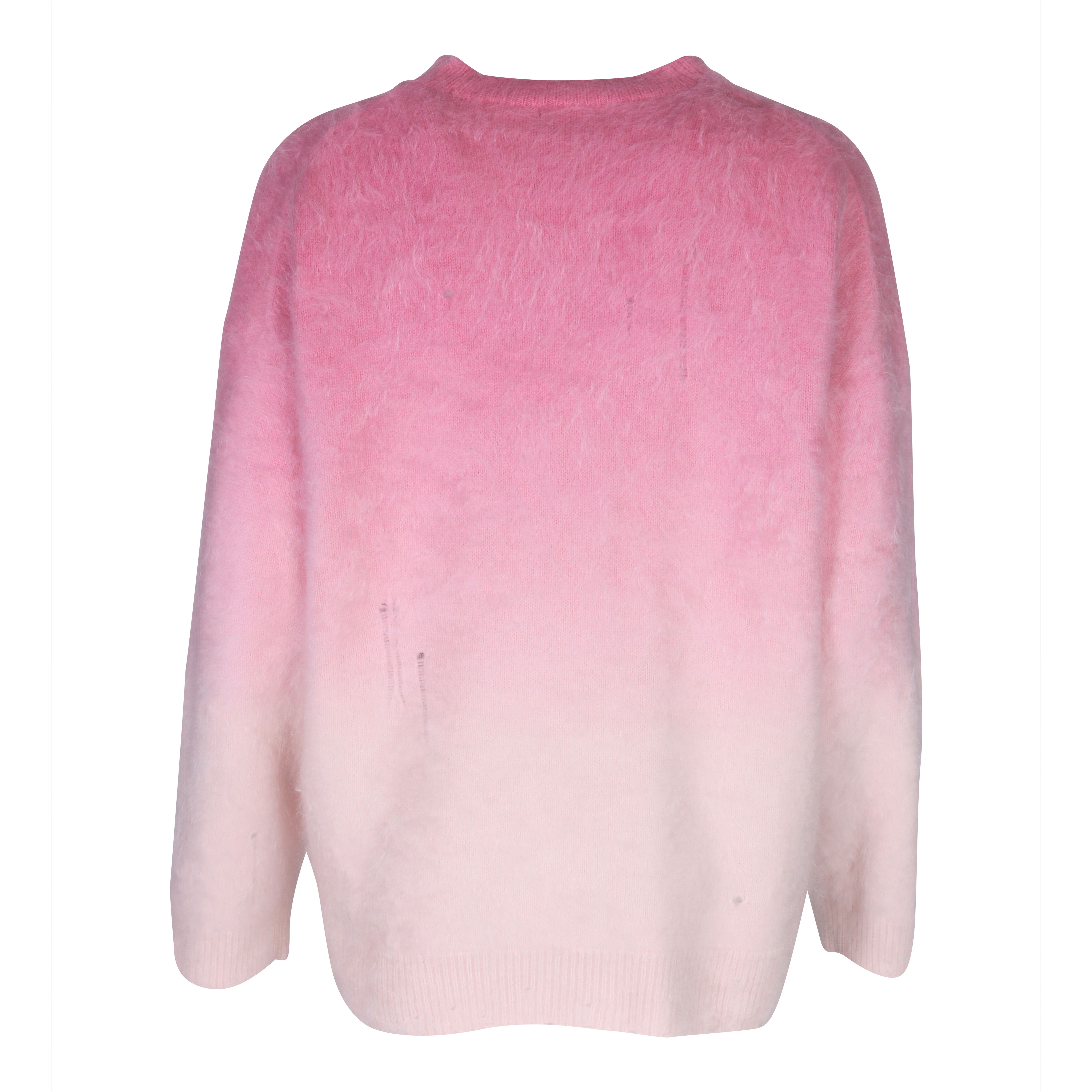 R13 Japanese Brushed Cashmere Dip Dye Sweater in Pink